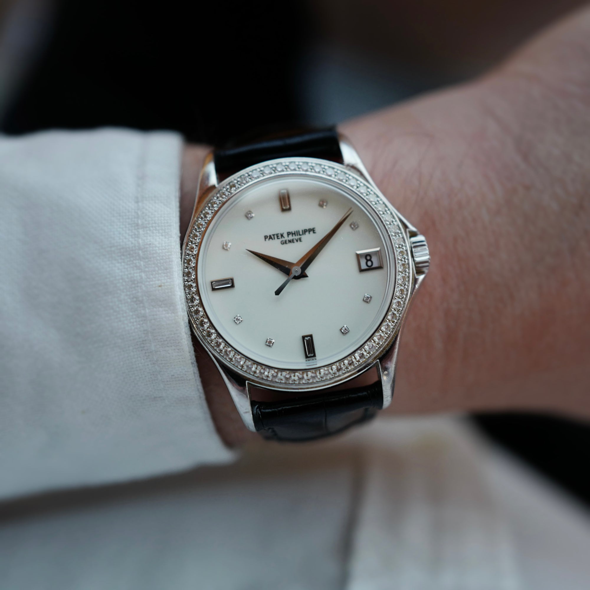 Patek Philippe White Gold Calatrava Ref. 5108G with Diamonds (New Arrival)