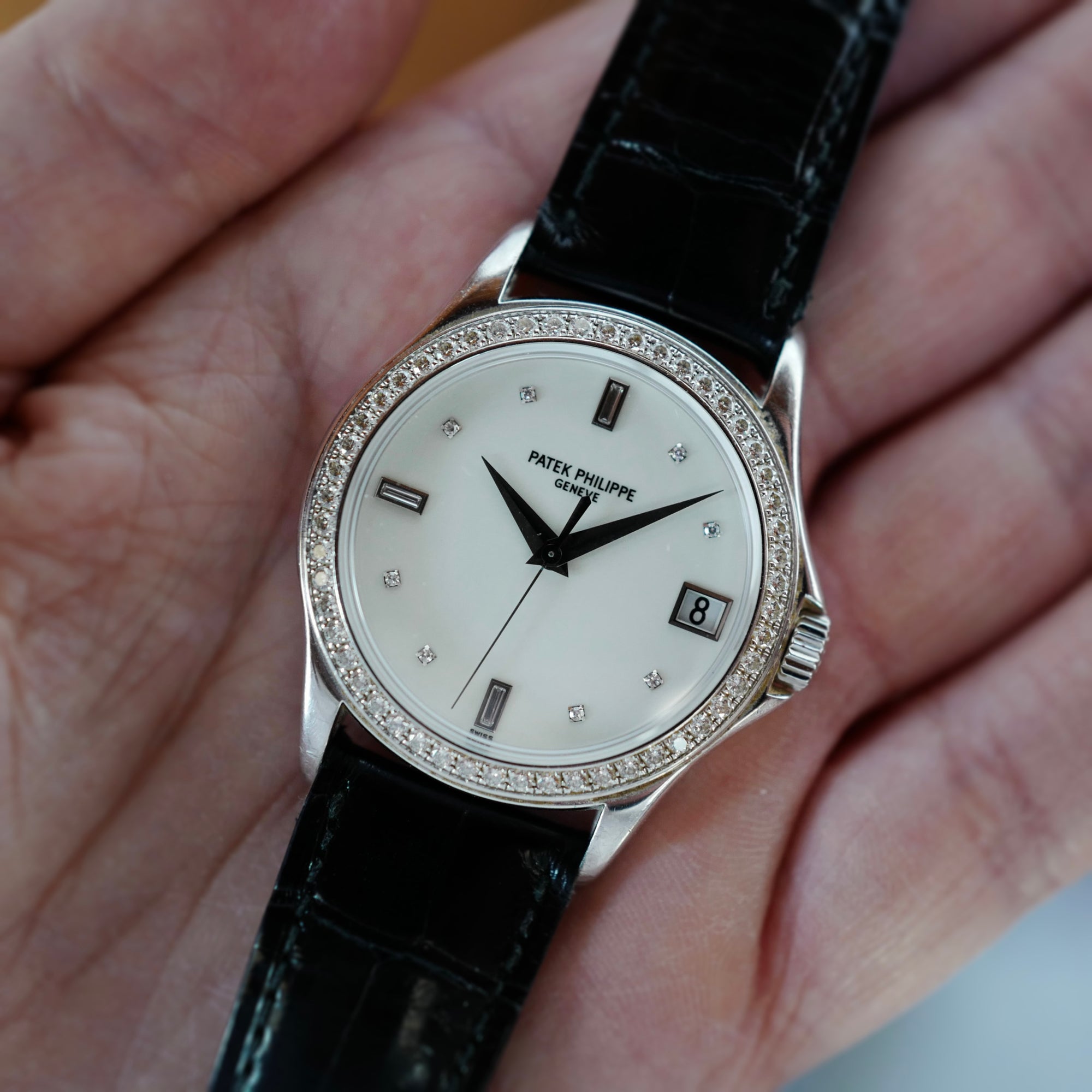 Patek Philippe White Gold Calatrava Ref. 5108G with Diamonds (New Arrival)
