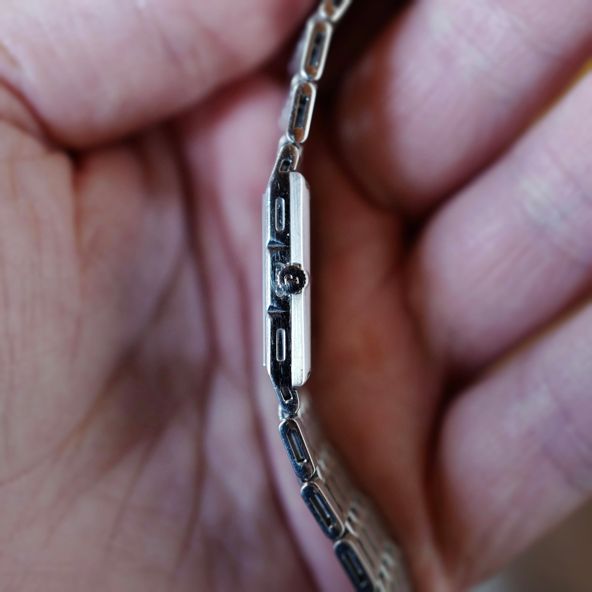 Piaget White Gold Emperador Bracelet Watch Ref. 9131K51 with Pave Diamond Dial