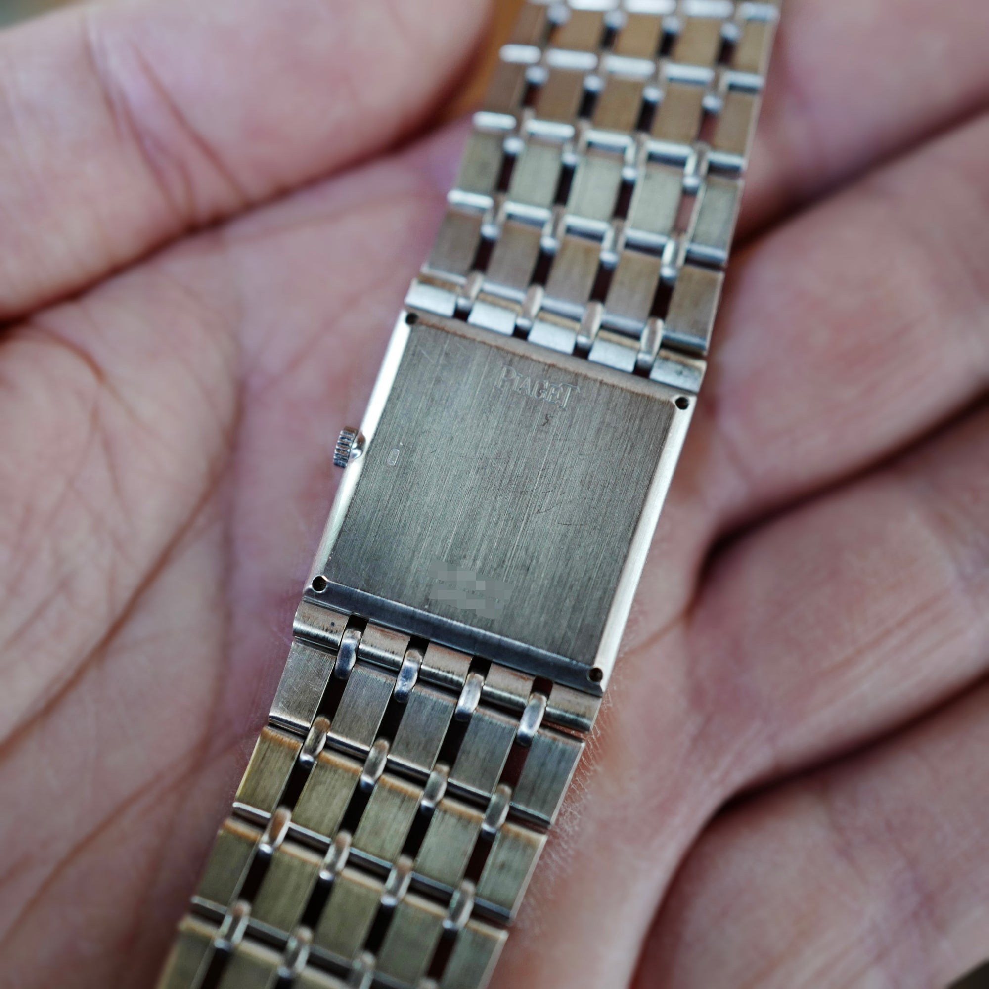 Piaget White Gold Emperador Bracelet Watch Ref. 9131K51 with Pave Diamond Dial