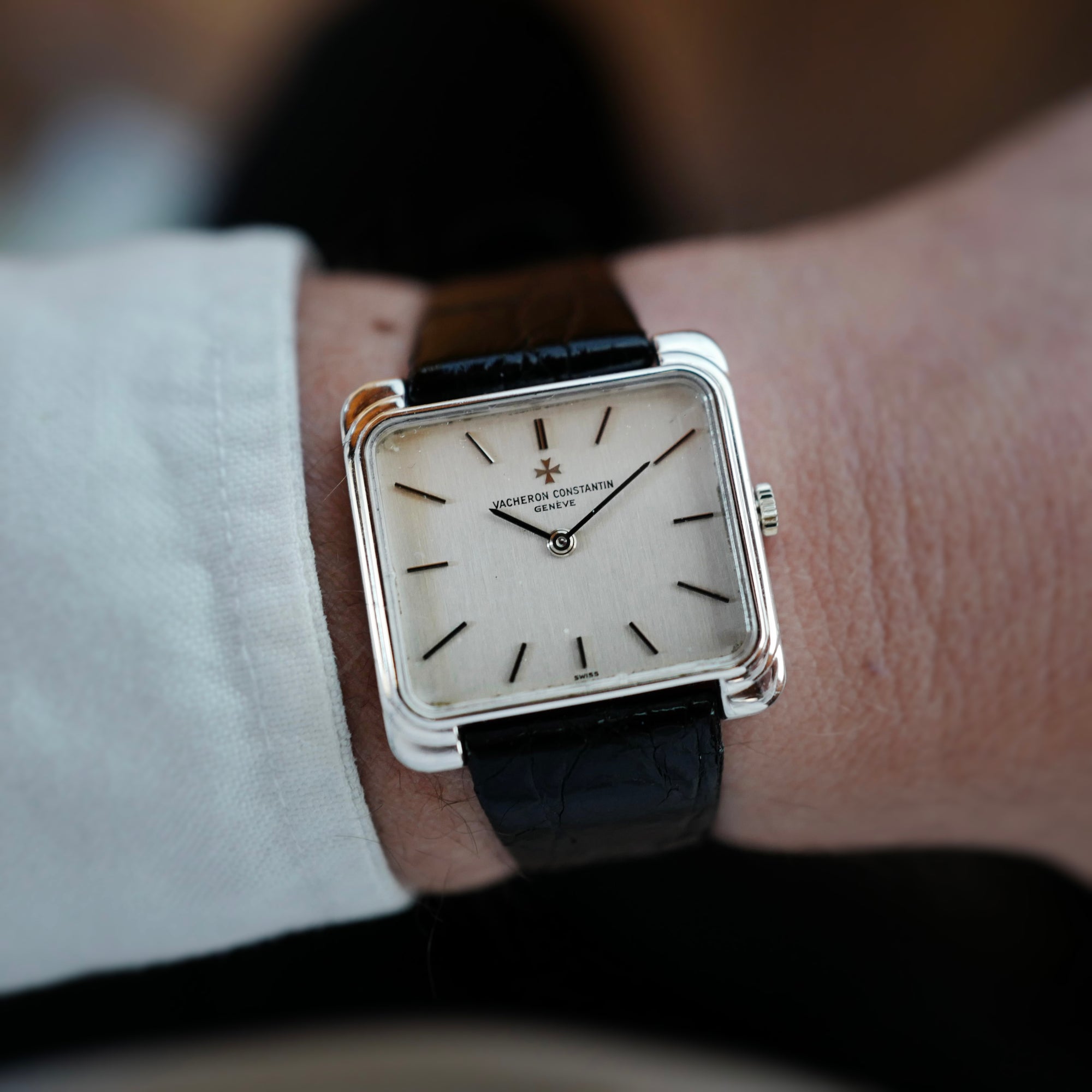 Vacheron Constantin White Gold Square Mechanical Watch Ref. 2100 (New Arrival)