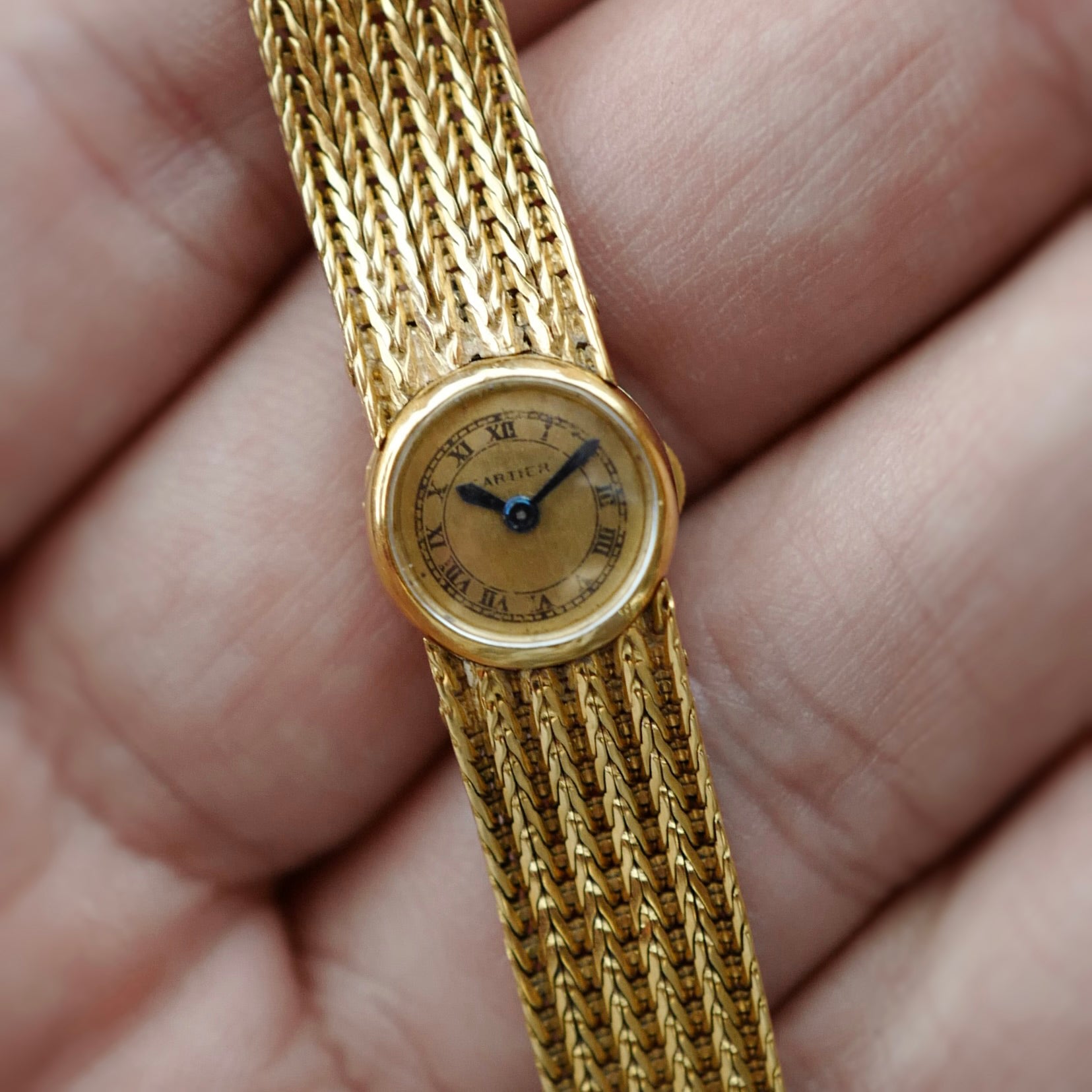 Cartier Yellow Gold Ladies Bracelet Watch