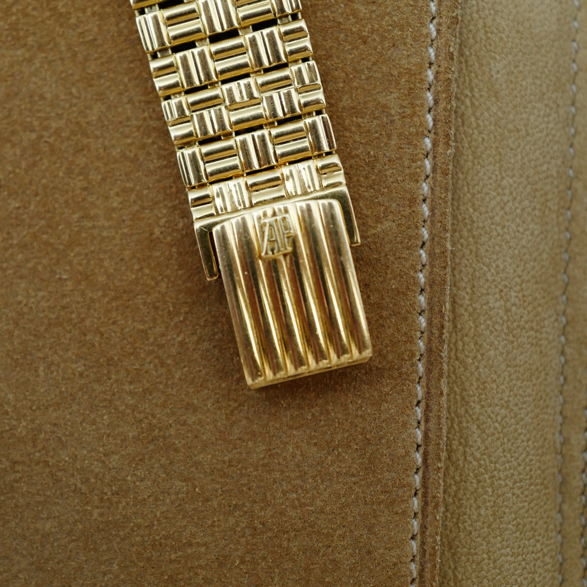 Audemars Piguet Yellow Gold Pietersite Stone Dial Watch Ref. 4647