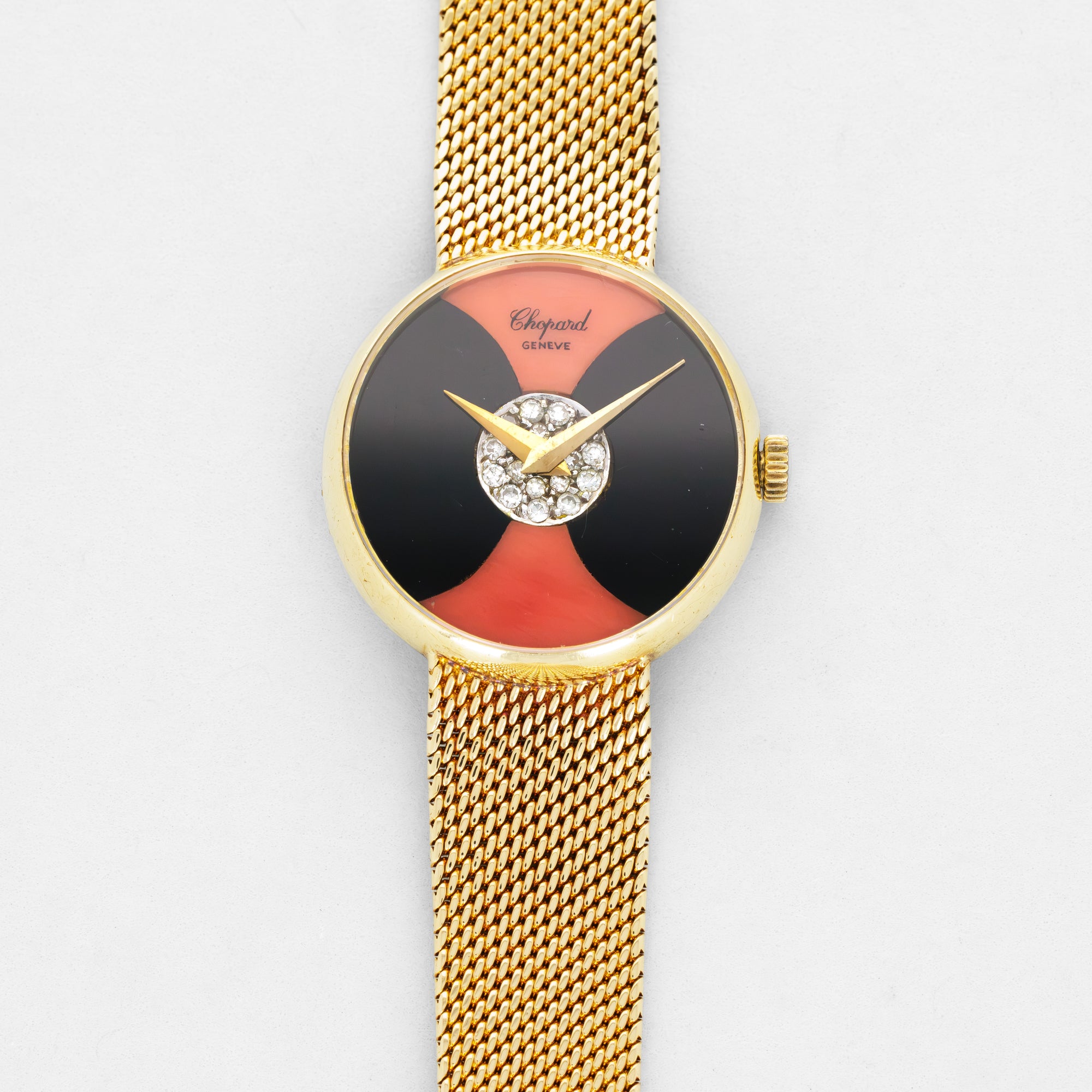 Chopard Yellow Gold Onyx &amp; Coral Watch