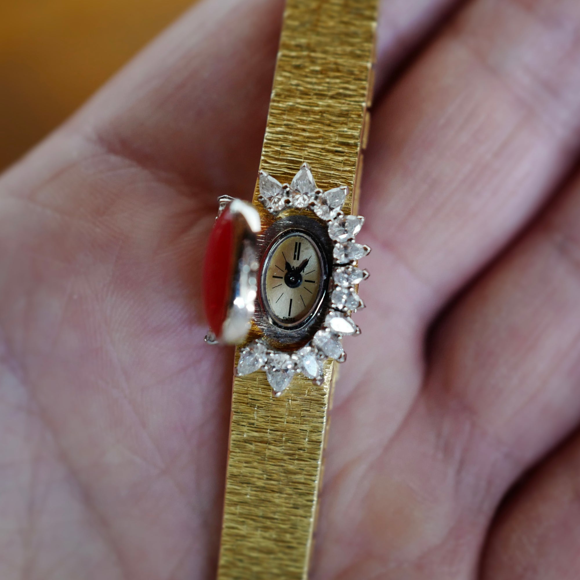 Piaget Yellow Gold Coral &amp; Diamond Cover Watch