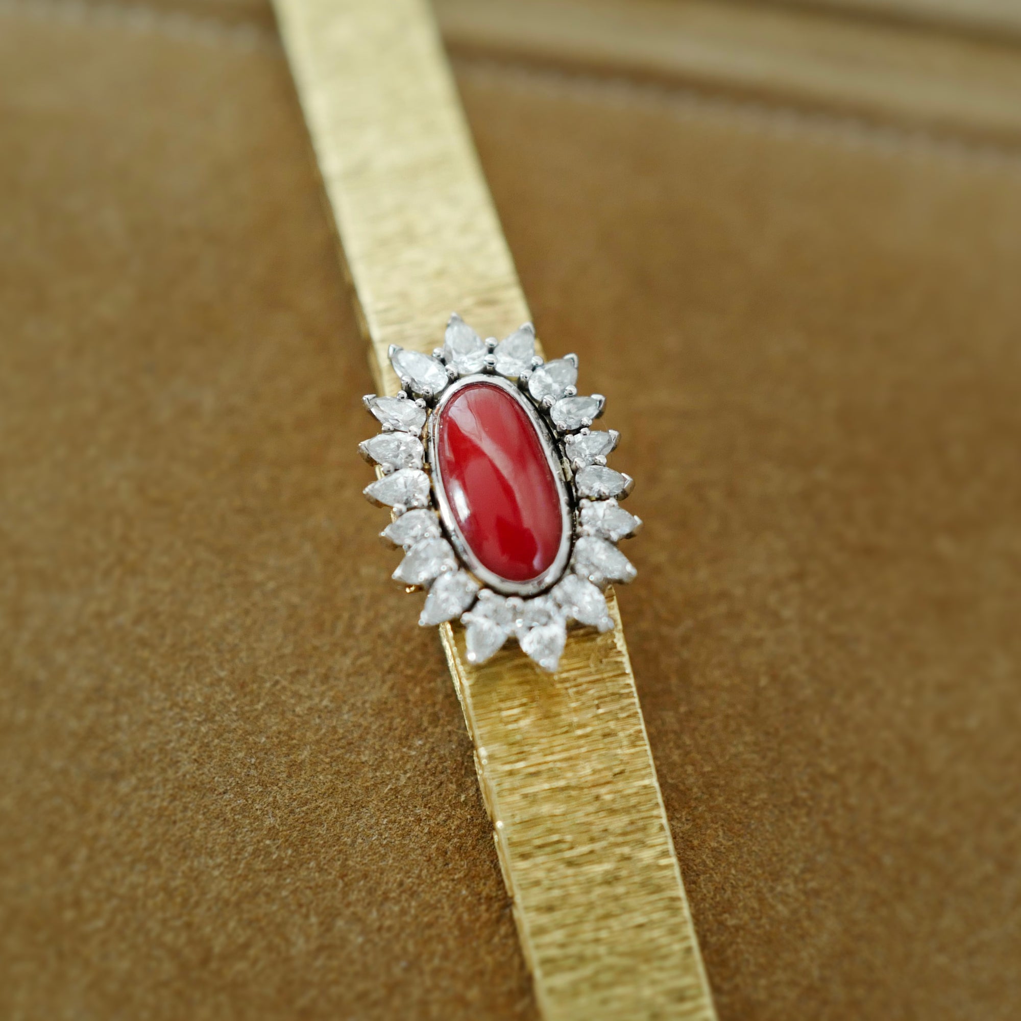 Piaget Yellow Gold Coral &amp; Diamond Cover Watch
