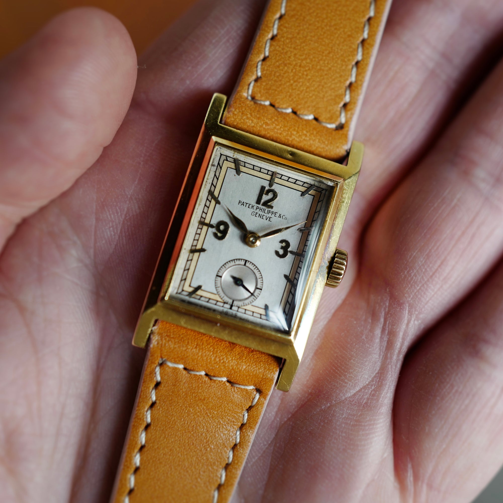 Patek Philippe Yellow Gold Rectangular Watch