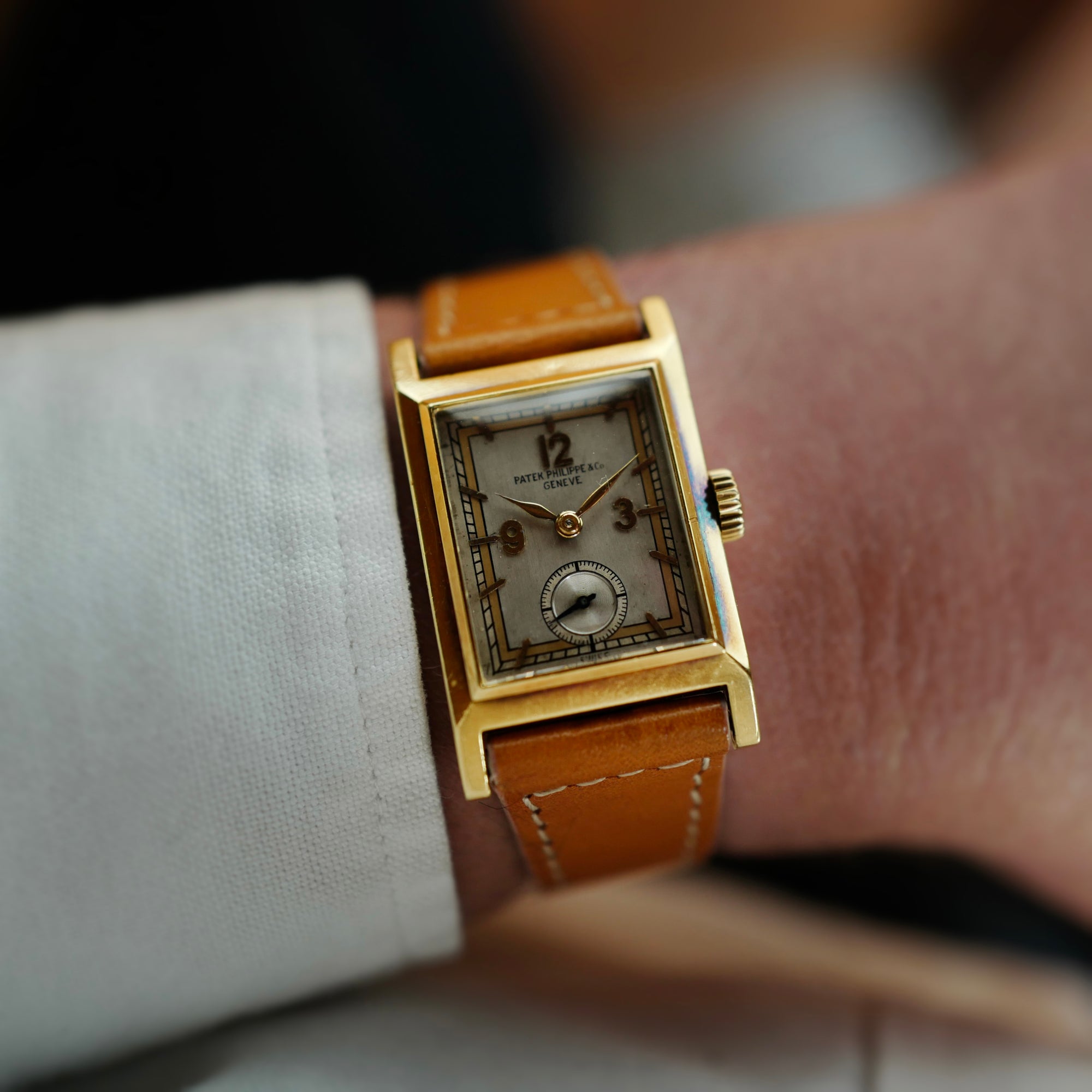 Patek Philippe Yellow Gold Rectangular Watch