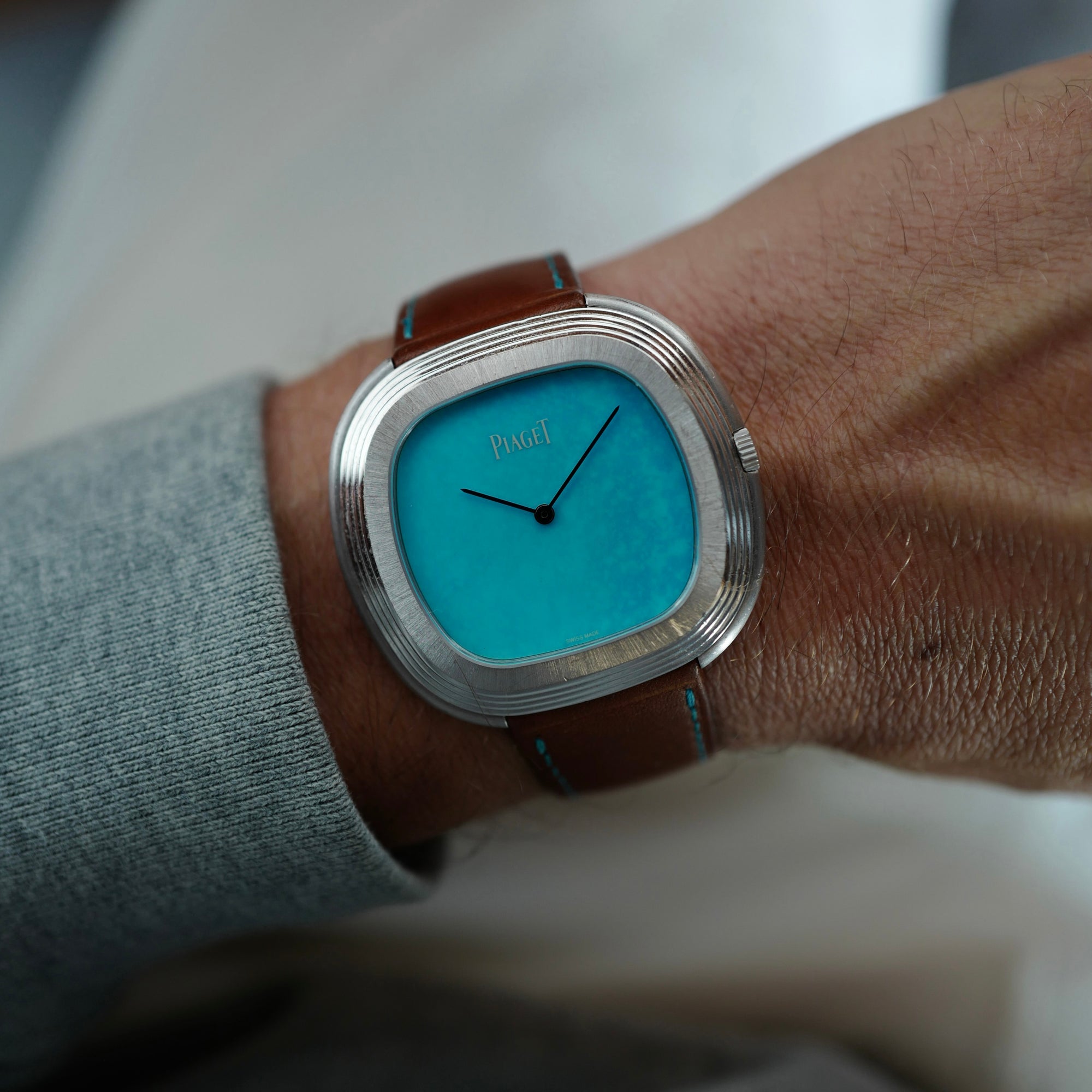 Piaget White Gold Andy Warhol Clou de Paris Turquoise Watch