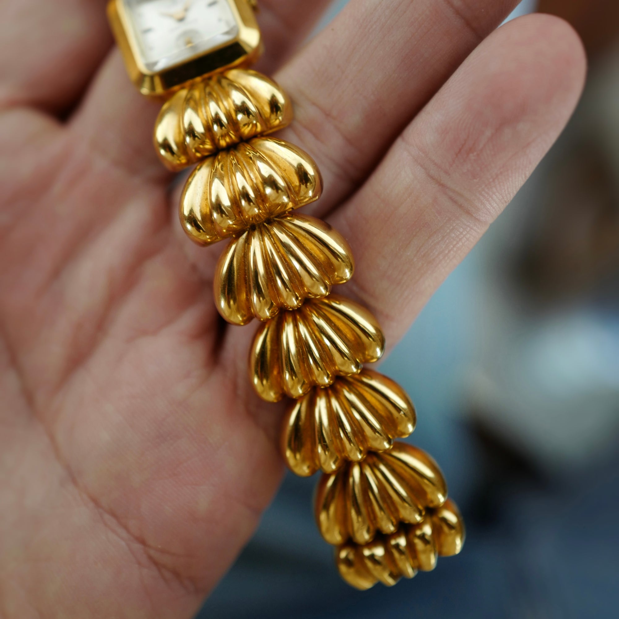Rolex Yellow Gold Scalloped Watch (New Arrival)
