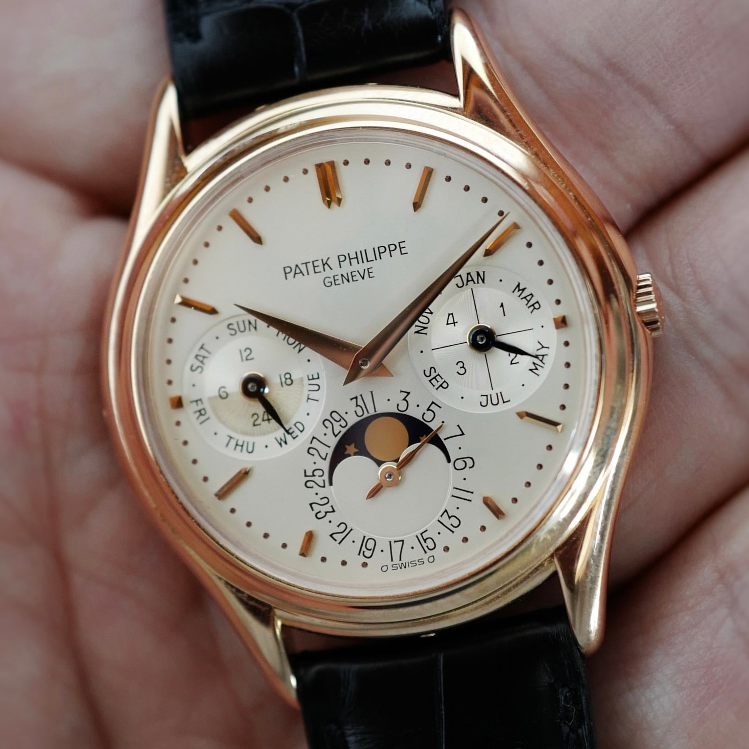 Patek Philippe Pink Gold Perpetual Calendar Second Series Watch Ref. 3940
