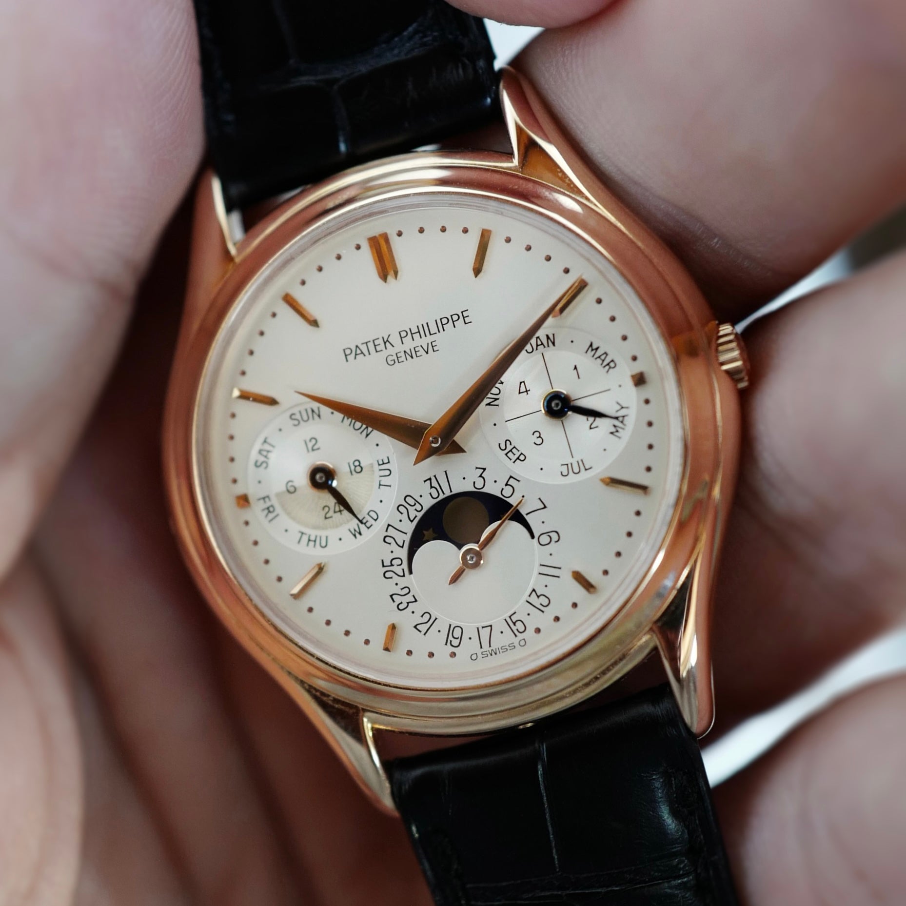 Patek Philippe Pink Gold Perpetual Calendar Second Series Watch Ref. 3940