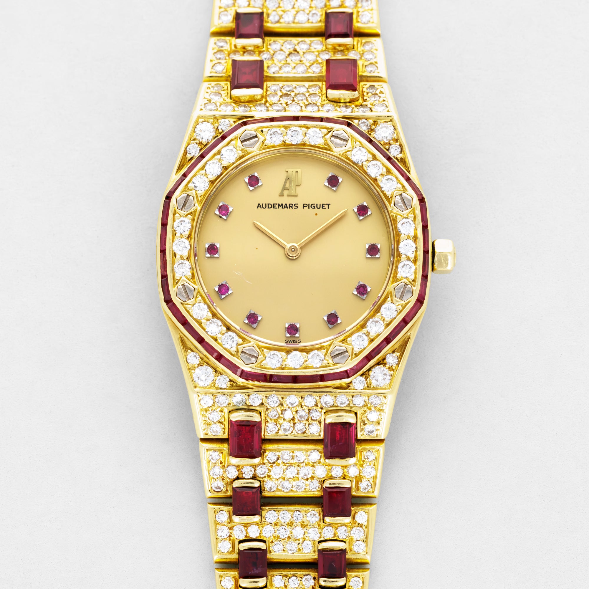 Audemars Piguet Yellow Gold Diamond & Ruby Watch