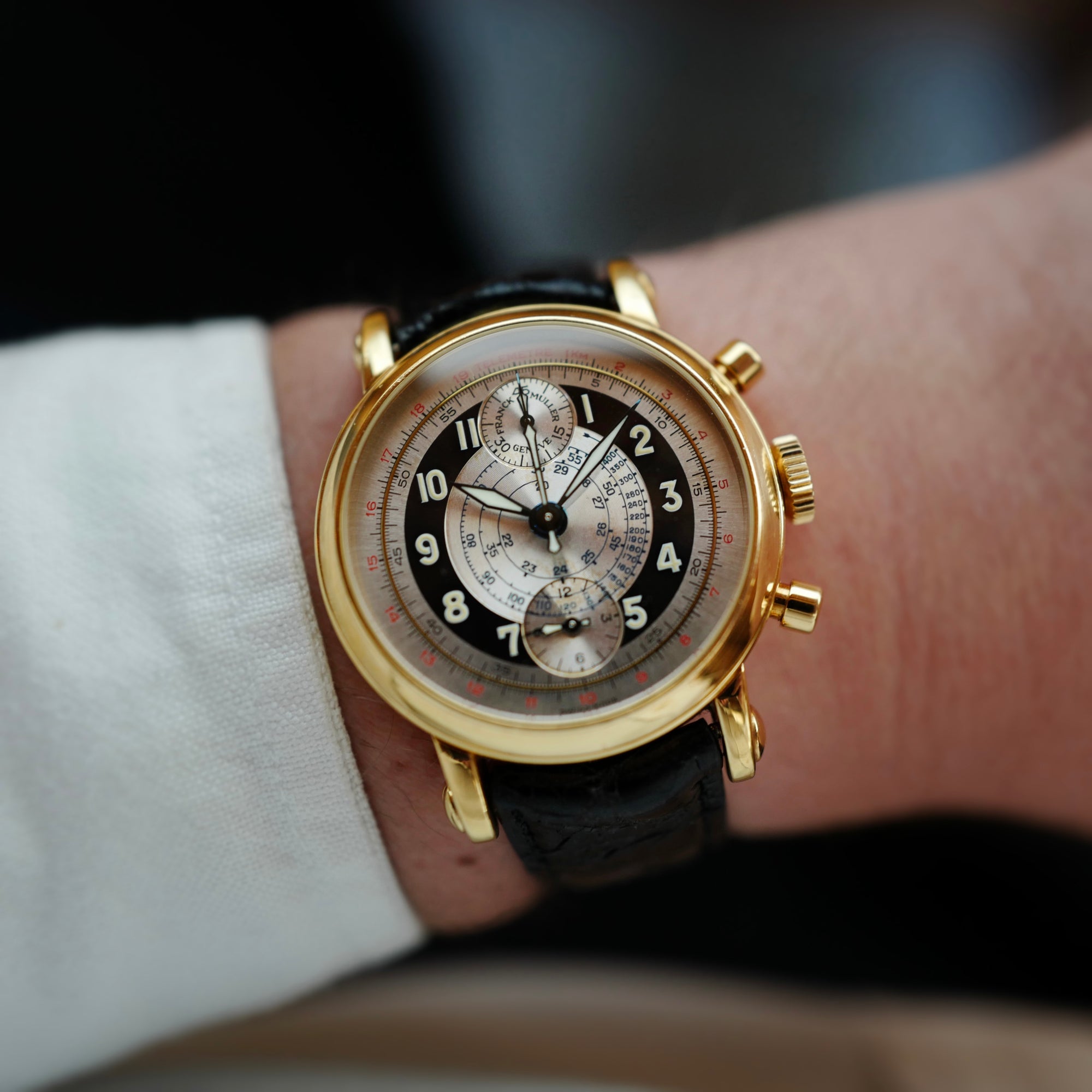 Frank Muller Yellow Gold Chronograph Watch Ref. 7000CCS3645
