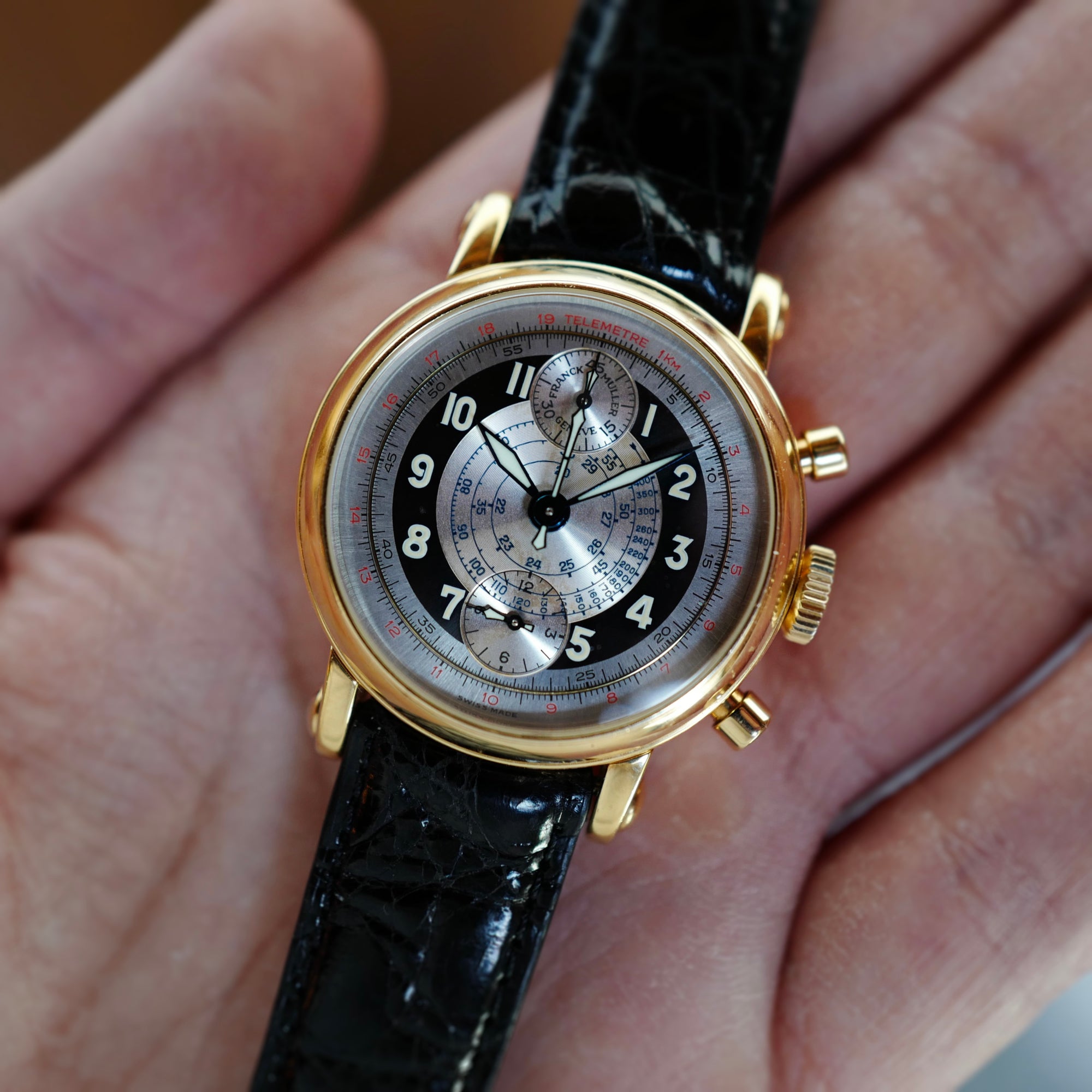 Frank Muller Yellow Gold Chronograph Watch Ref. 7000CCS3645