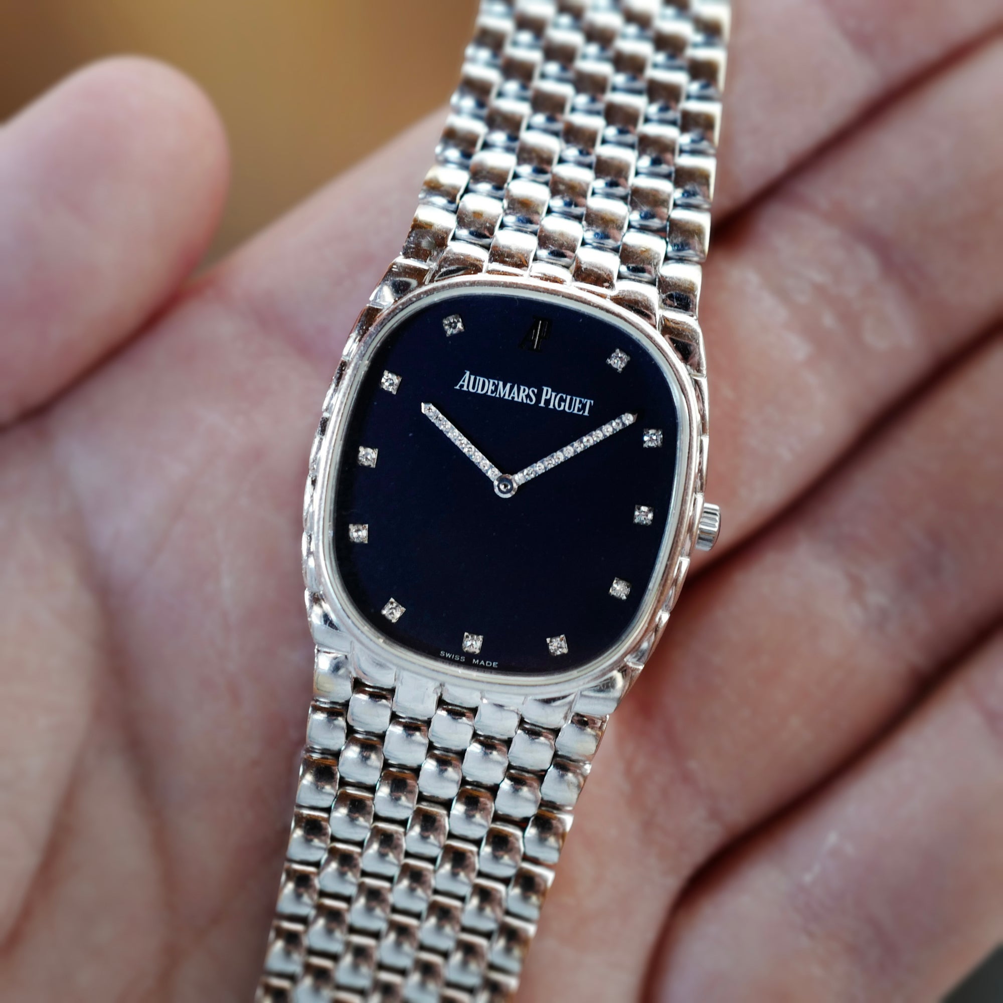 Audermars Piguet White Gold Cobra-style Bracelet Watch