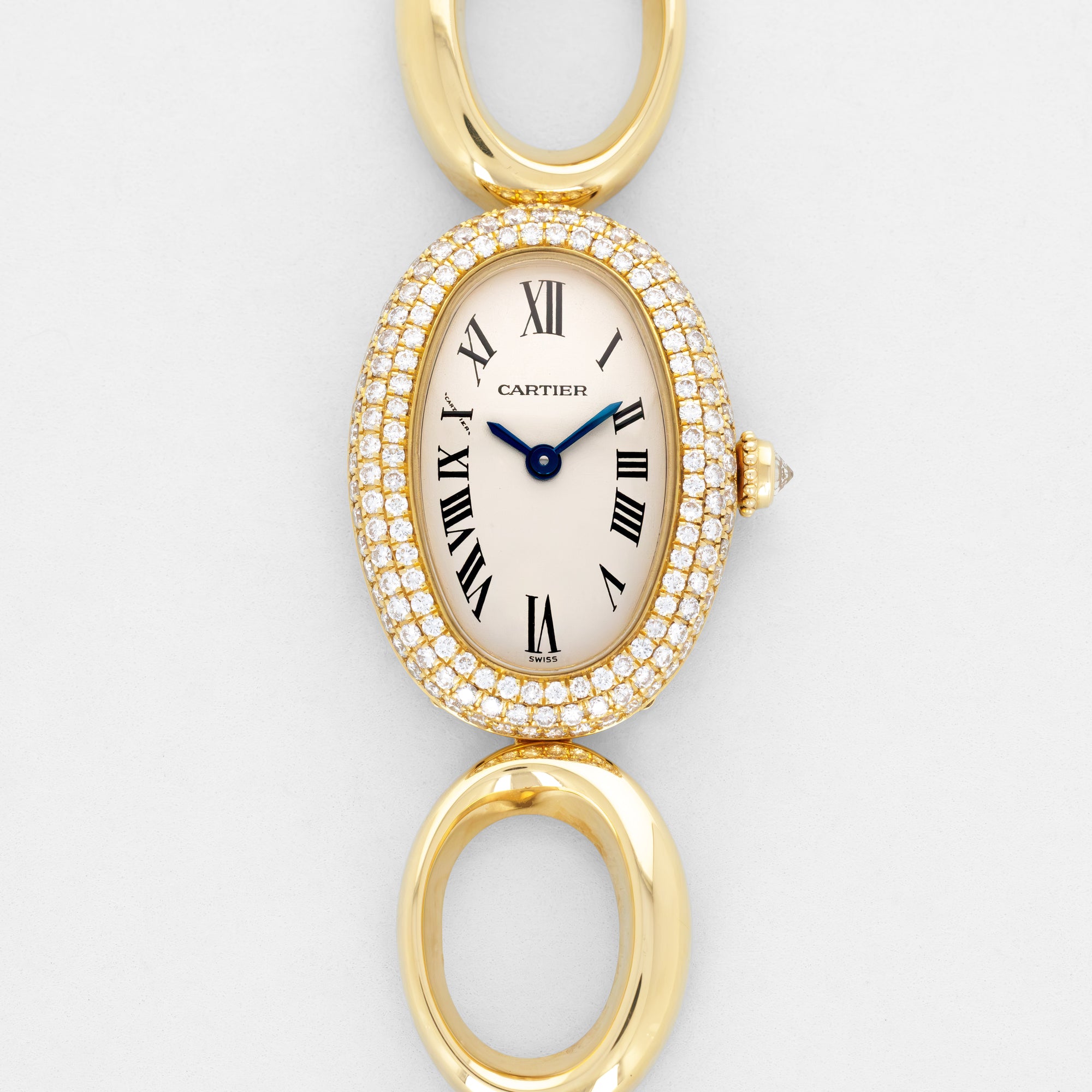 Cartier Yellow Gold Baignoire Diamond Watch Ref. 1967 1