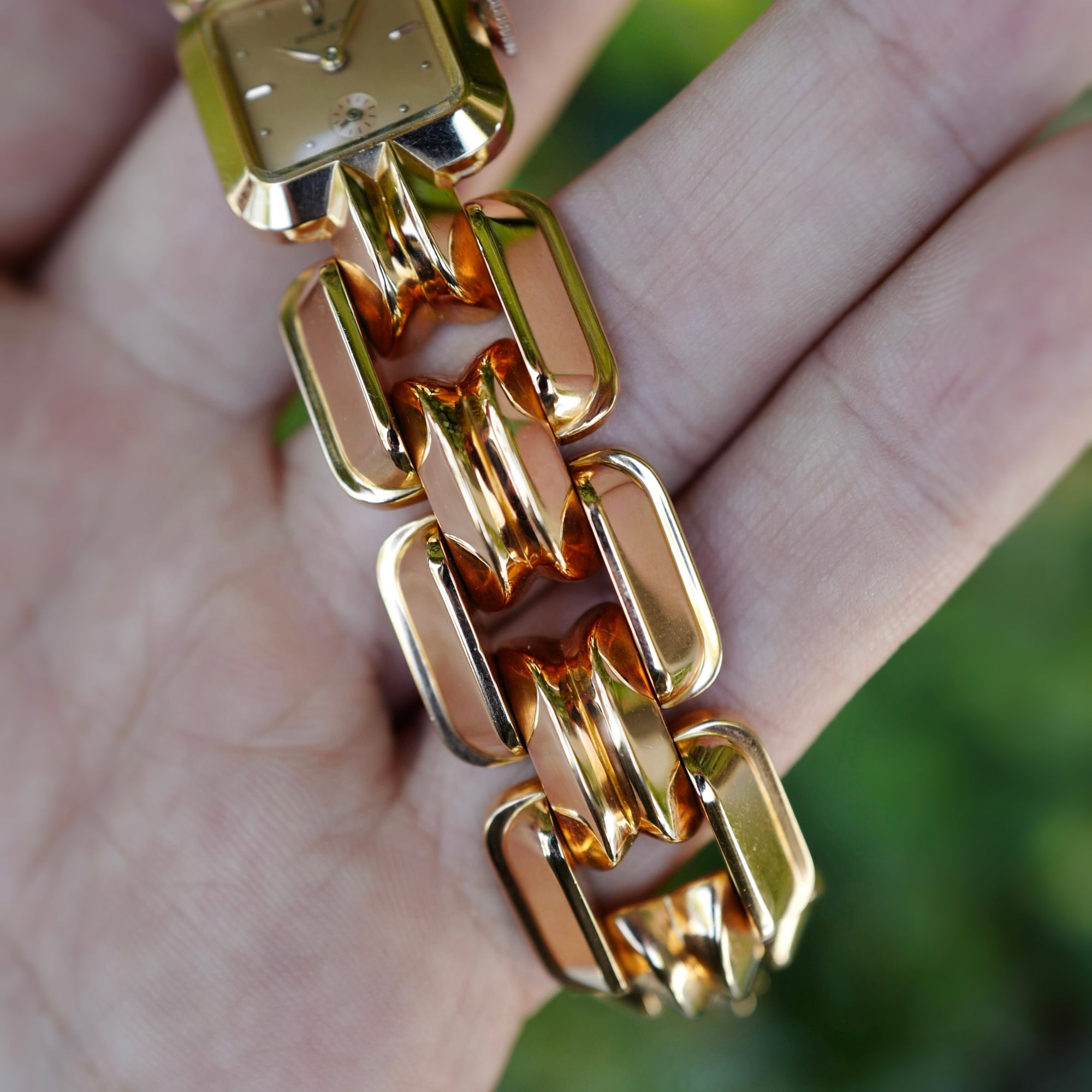 Rolex Pink Gold Sculptural Bracelet Watch
