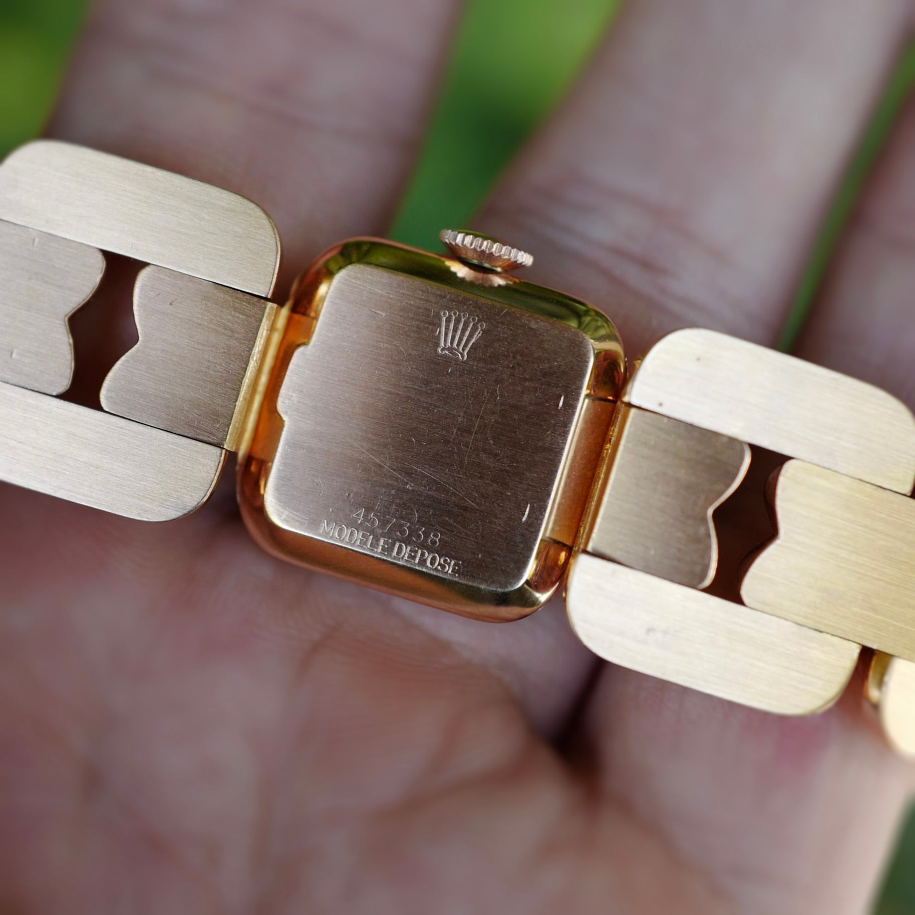 Rolex Pink Gold Sculptural Bracelet Watch