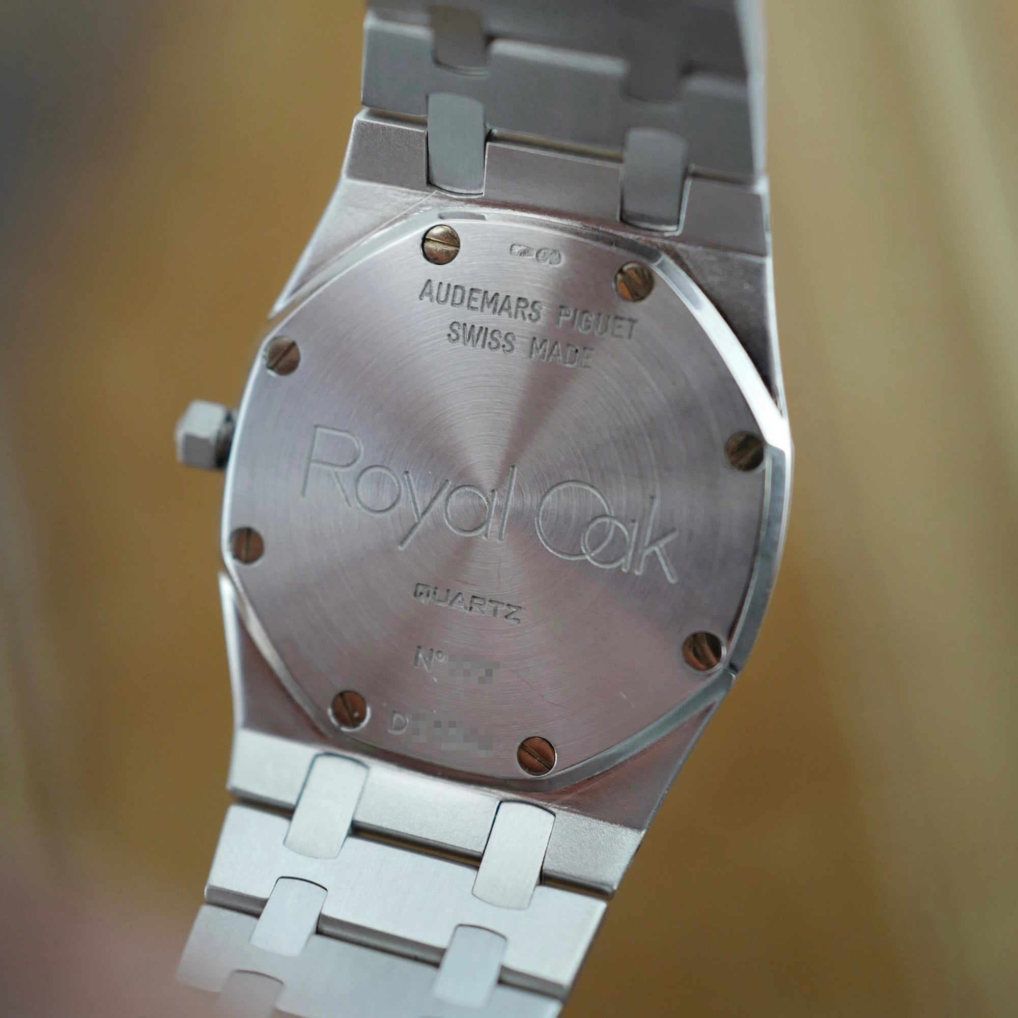 Audemars Piguet White Gold Royal Oak Watch Ref. 56603 with Diamond &amp; Emerald