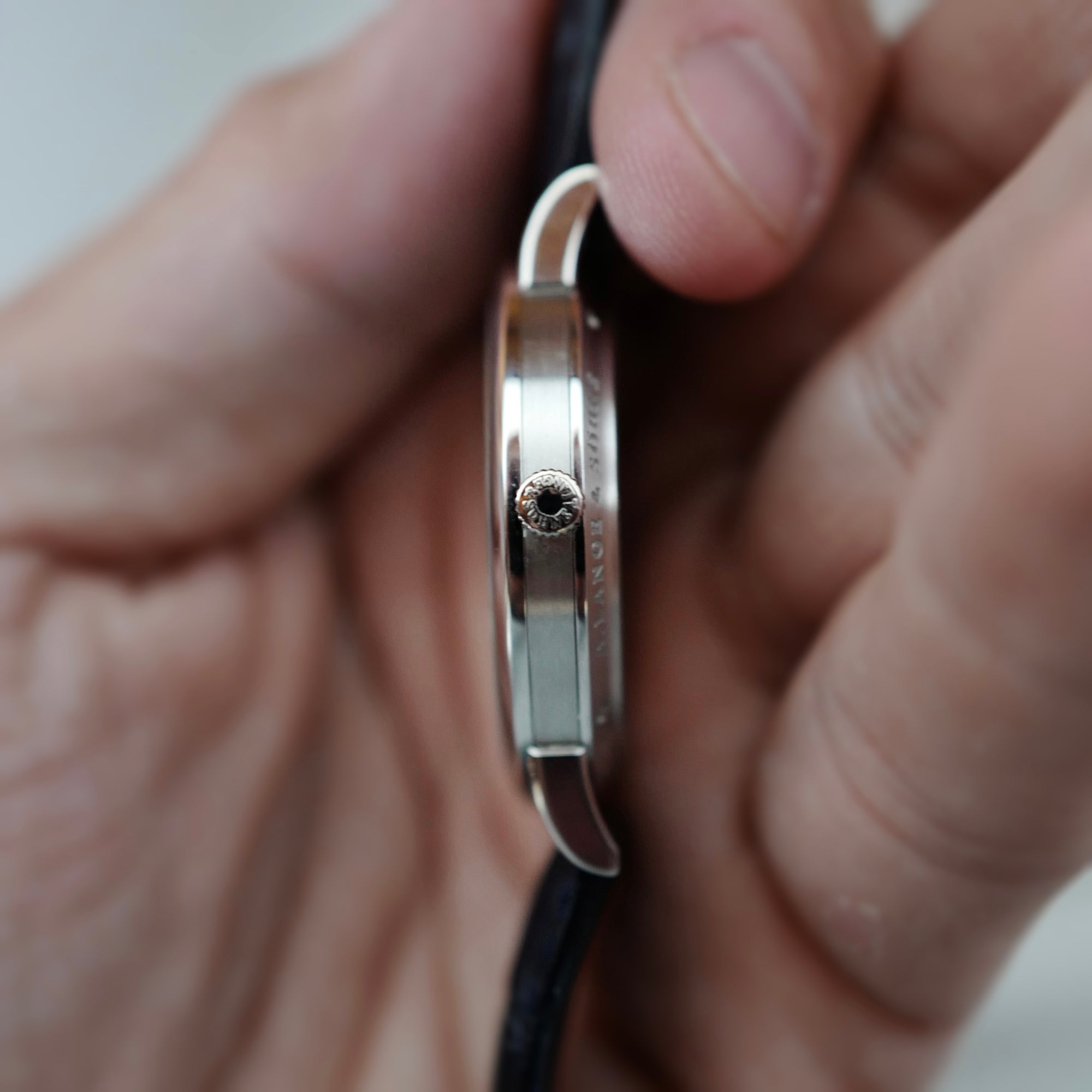 A. Lange &amp; Sohne Platinum Langematic Sax-O-Mat Watch Ref 301.025