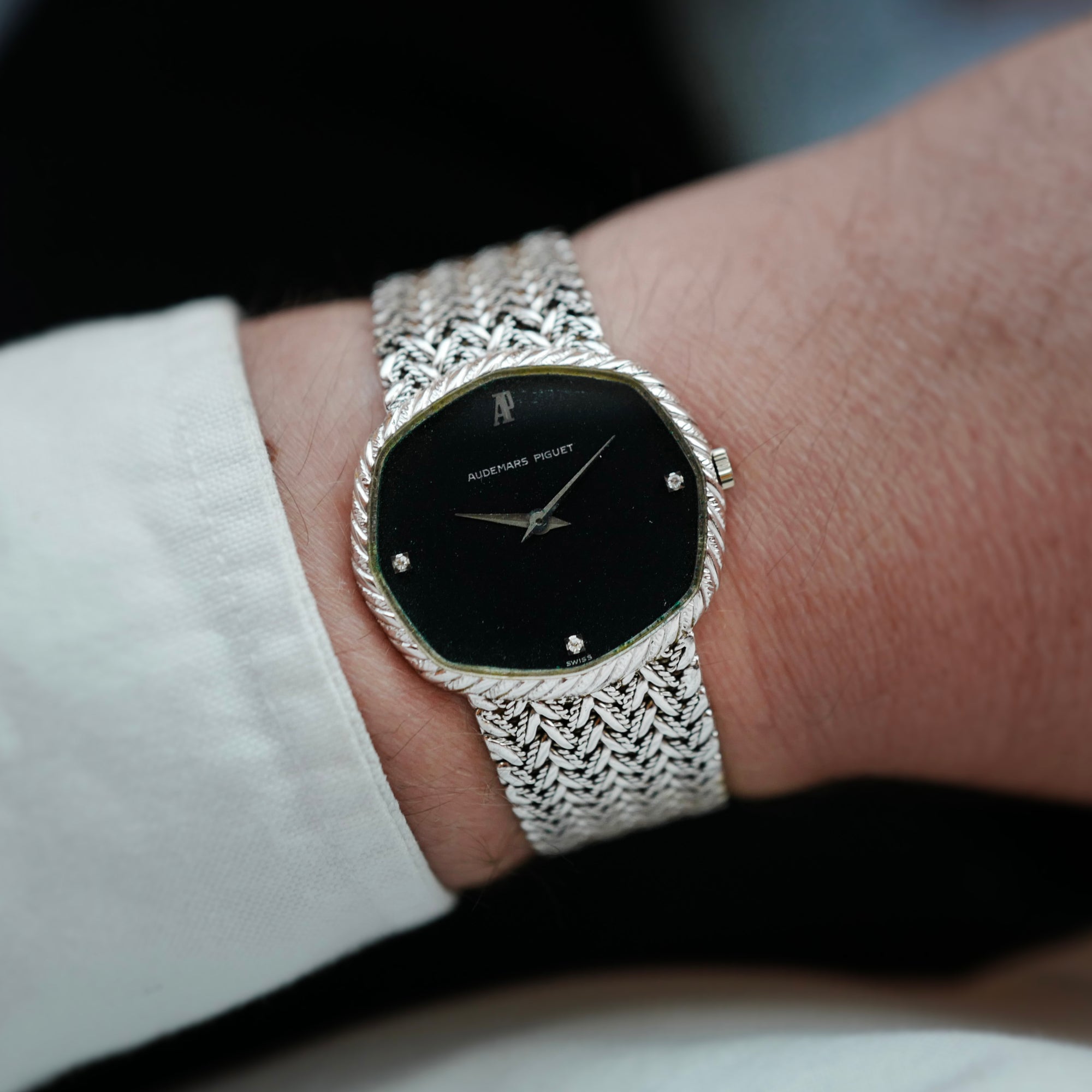 Audemars Piguet White Gold Octagonal Bracelet Watch (New Arrival)