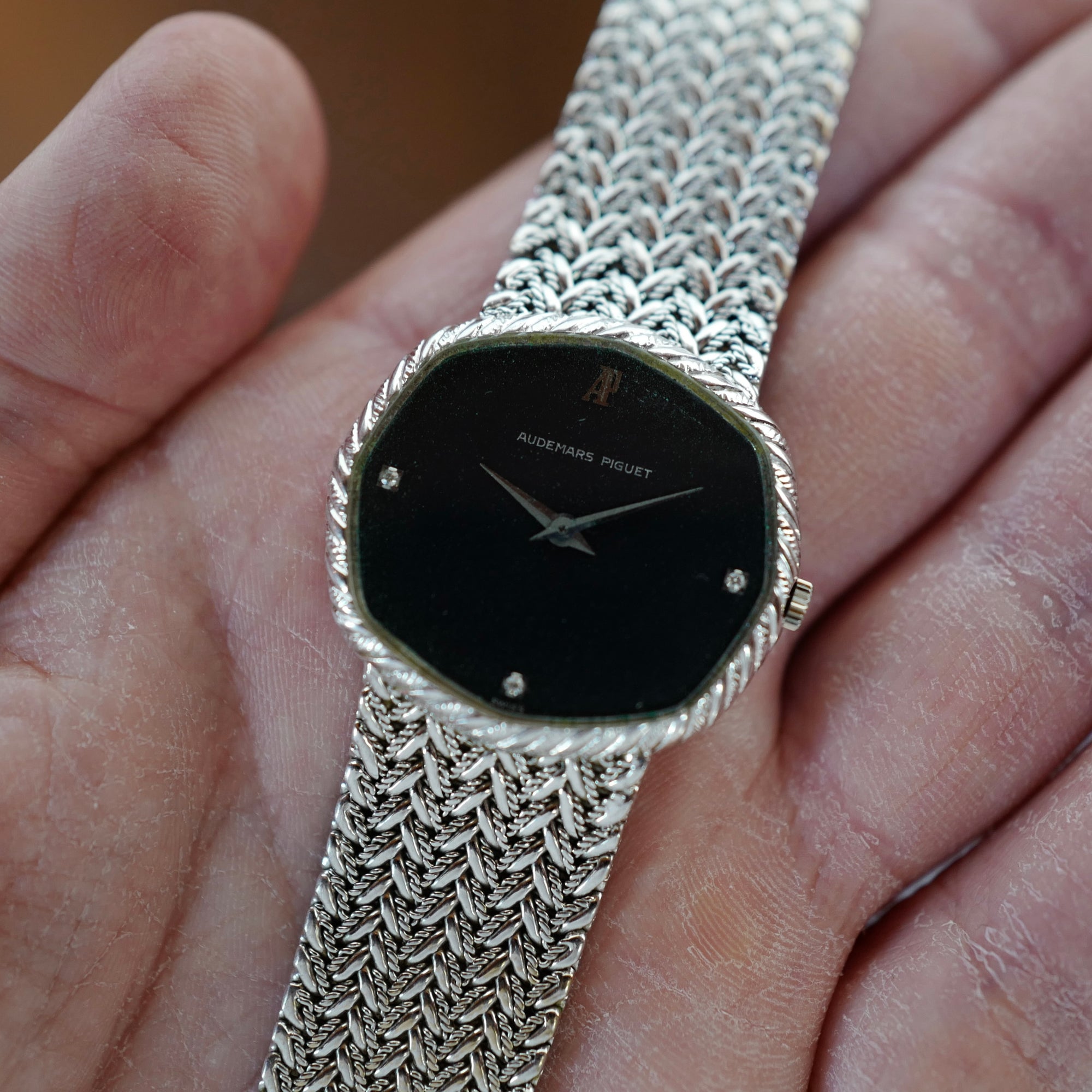 Audemars Piguet White Gold Octagonal Bracelet Watch (New Arrival)