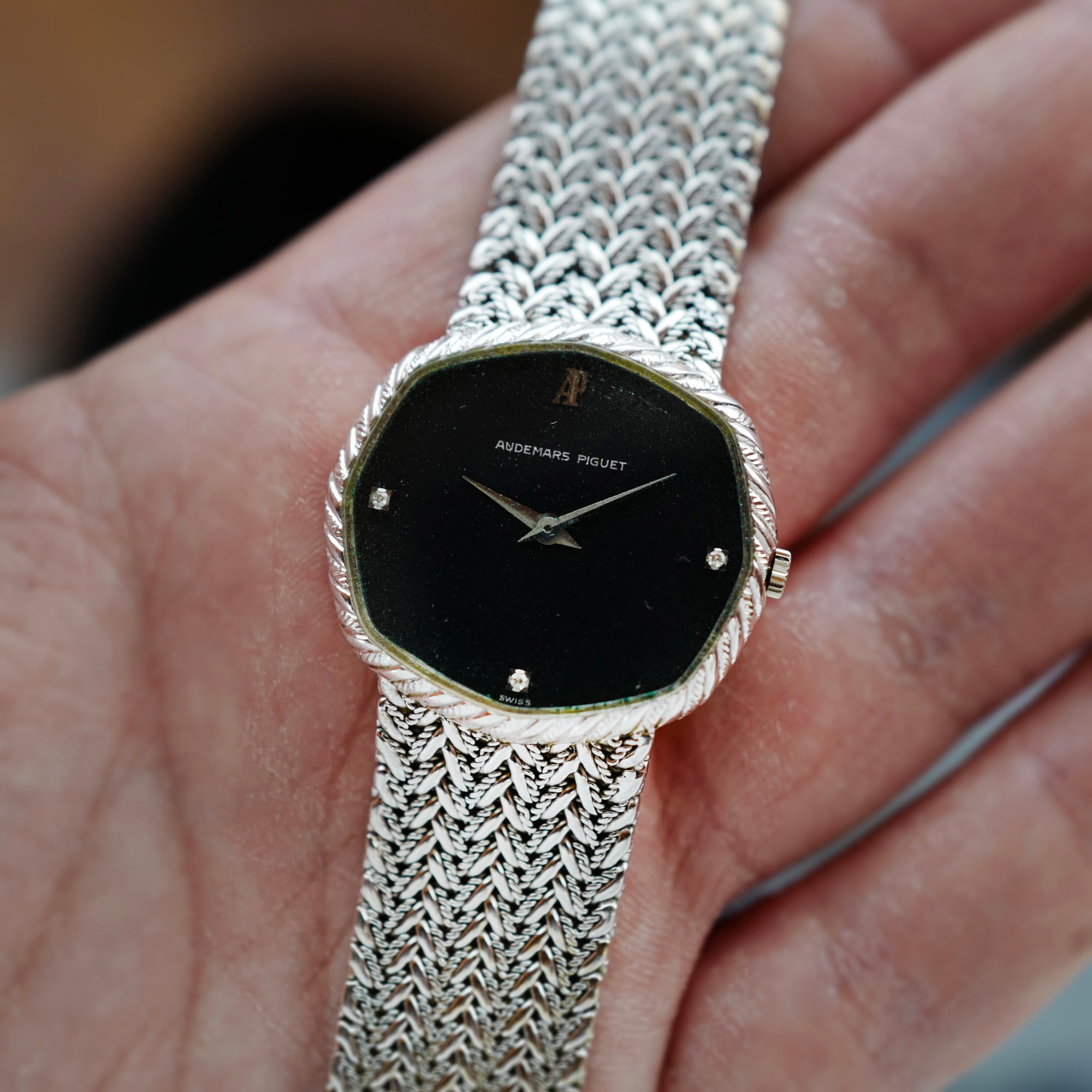 Audemars Piguet White Gold Octagonal Bracelet Watch (New Arrival)
