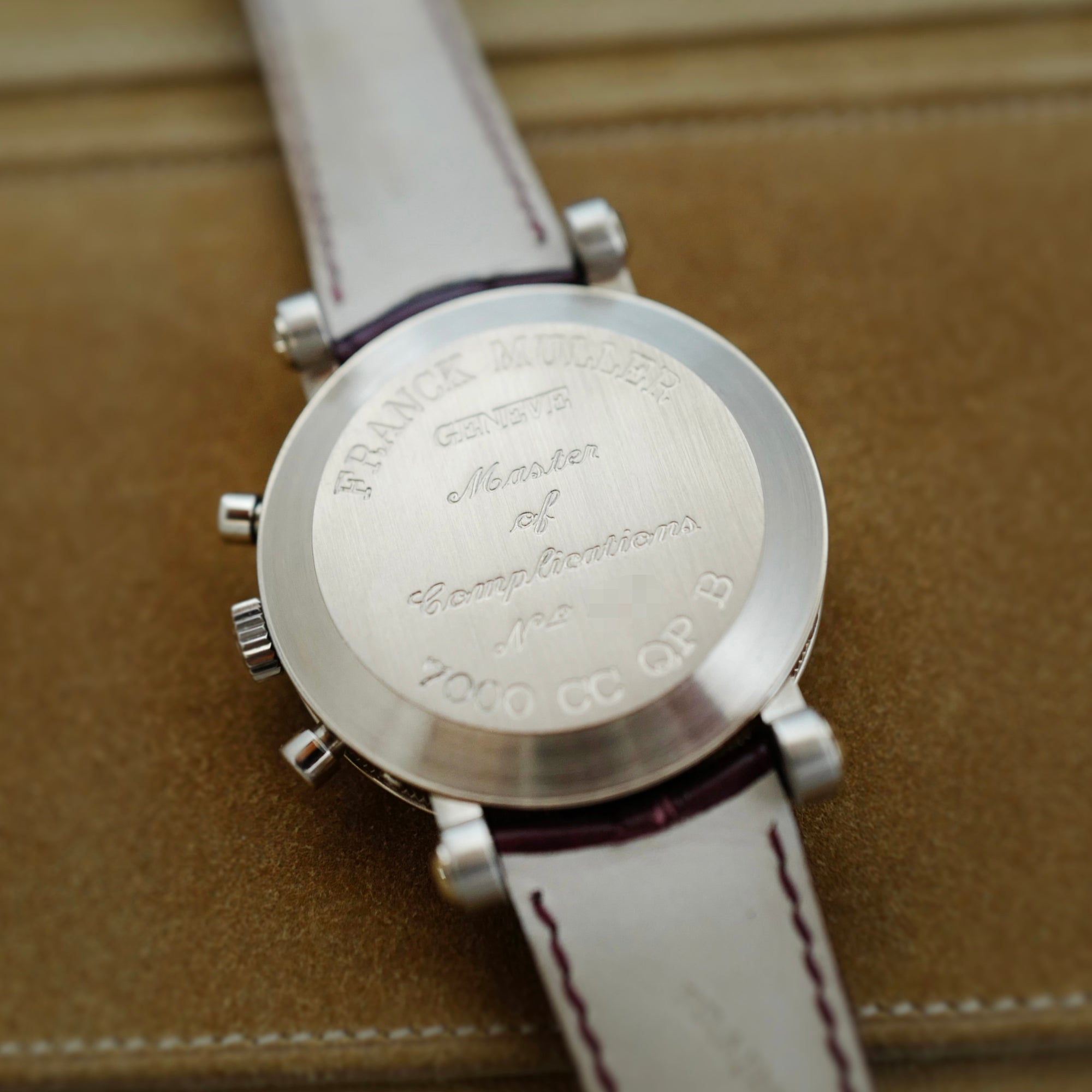Franck Muller White Gold Perpetual Biretro Chronograph Watch Ref. 7000