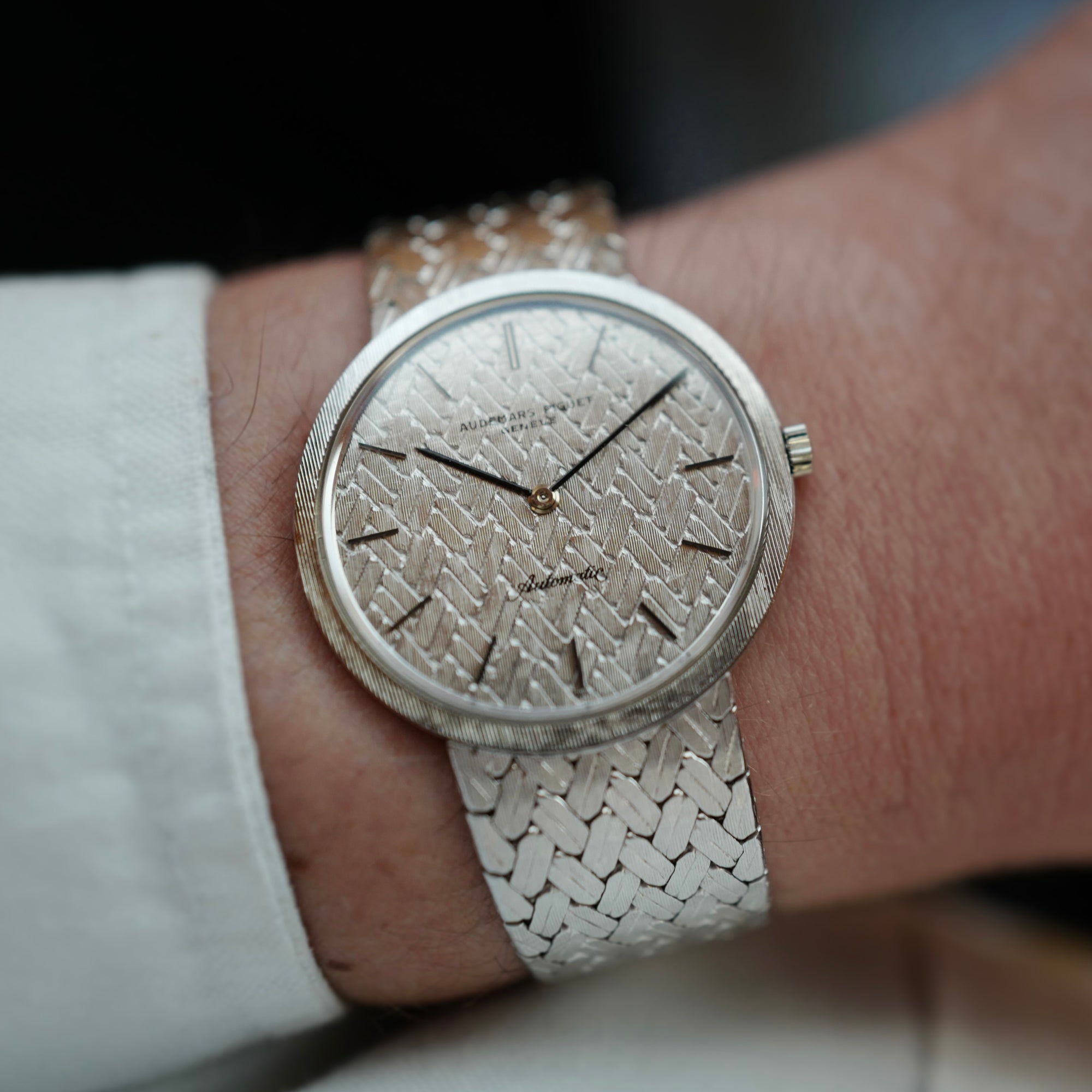 Audemars Piguet White Gold Automatic Bracelet Watch