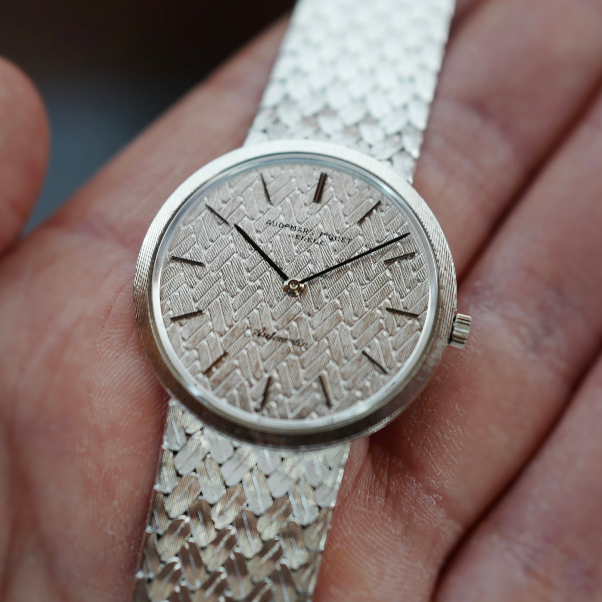 Audemars Piguet White Gold Automatic Bracelet Watch