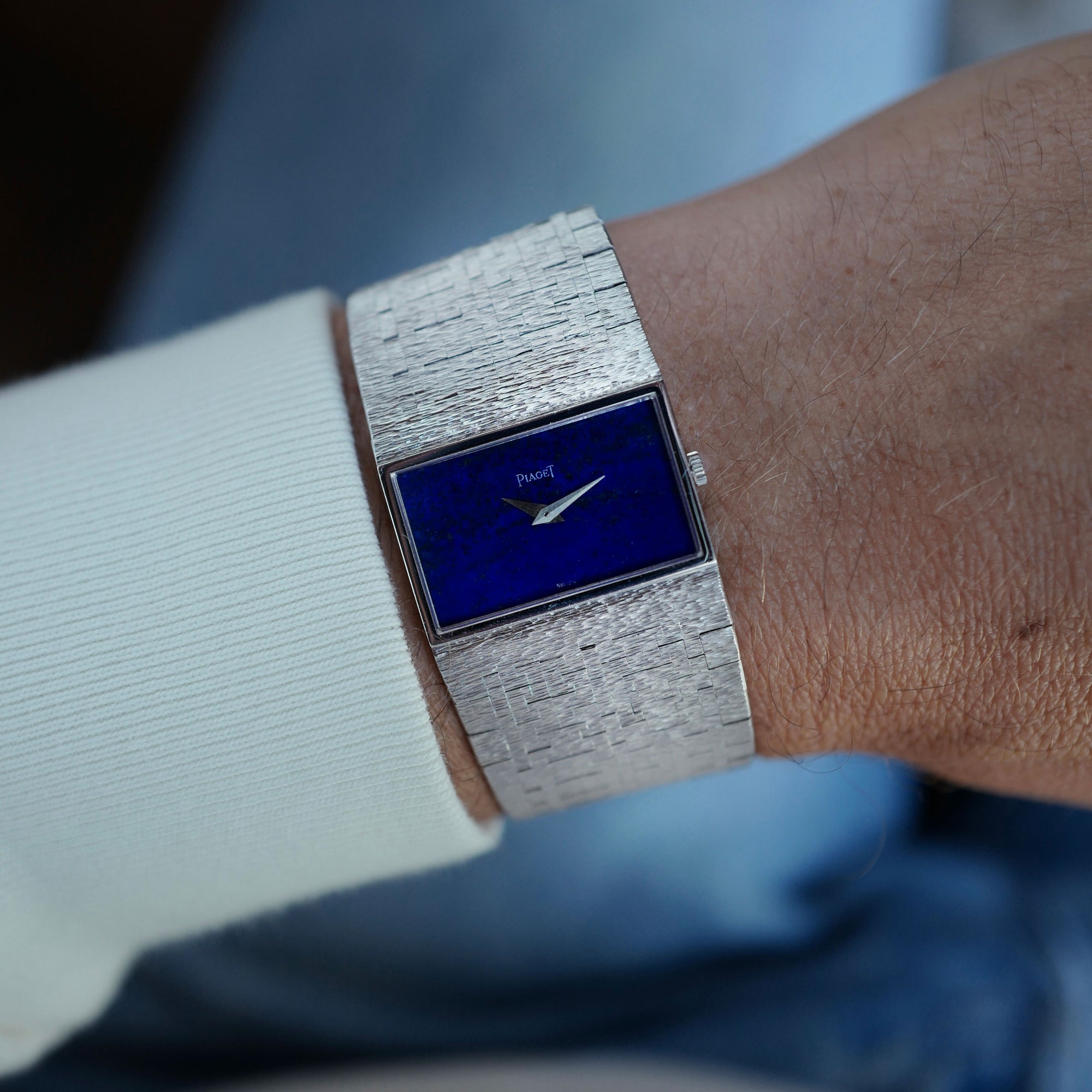 Piaget White Gold Ref. 92120A6 Bracelet Watch with Lapis Dial