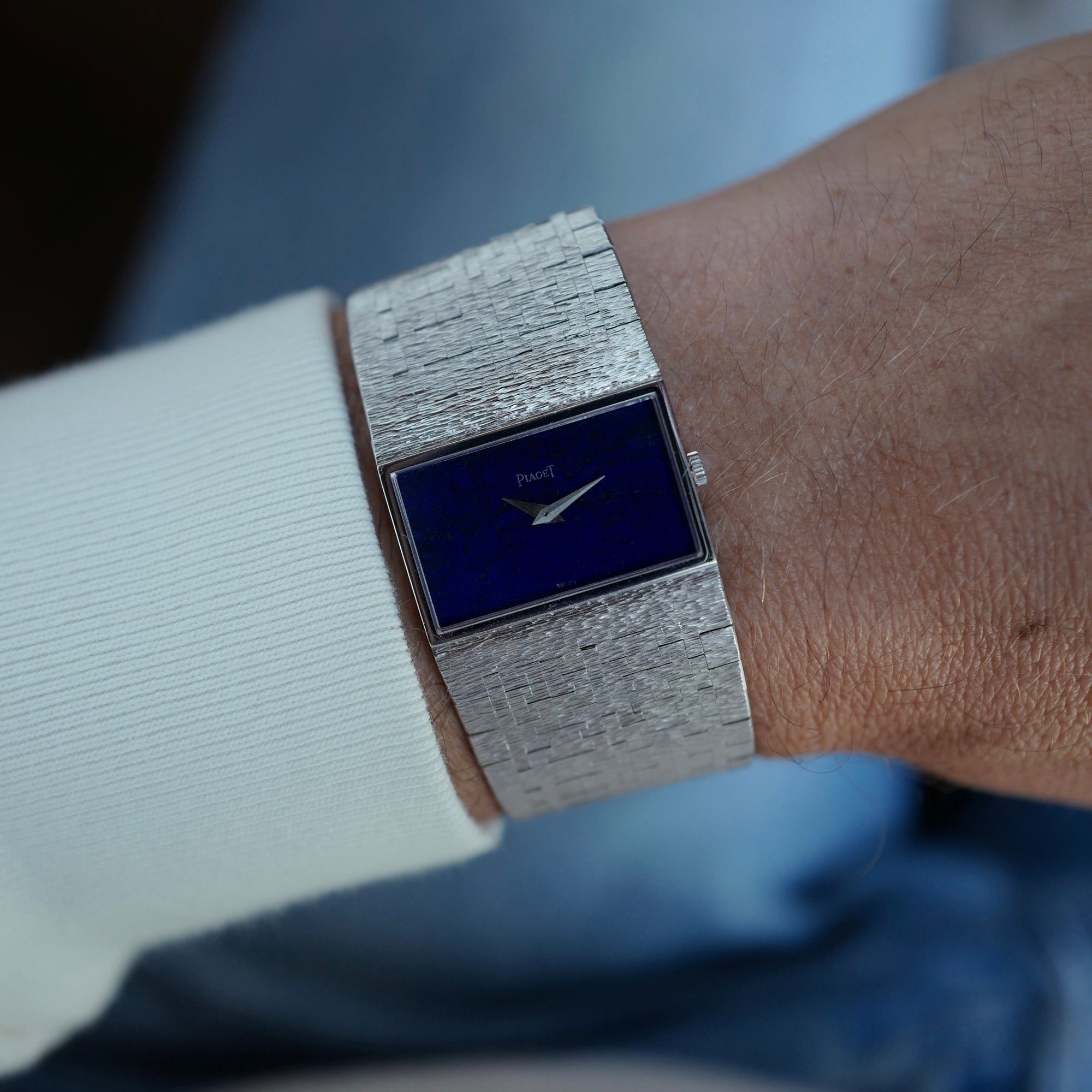 Piaget White Gold Ref. 92120A6 Bracelet Watch with Lapis Dial