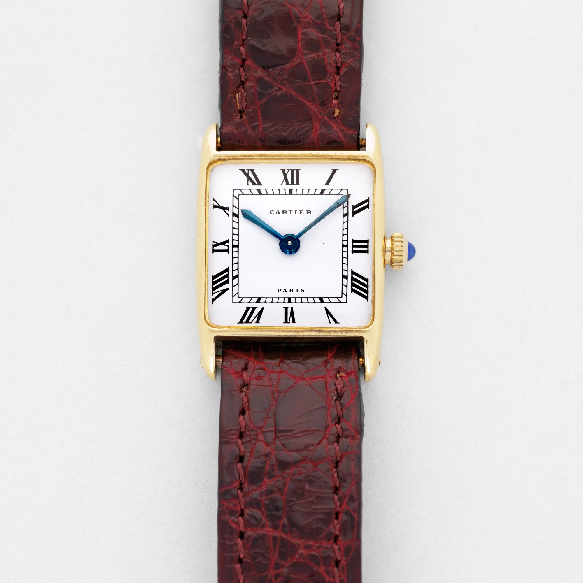 Cartier Yellow Gold Tank Arrondie Mini Paris Dial
