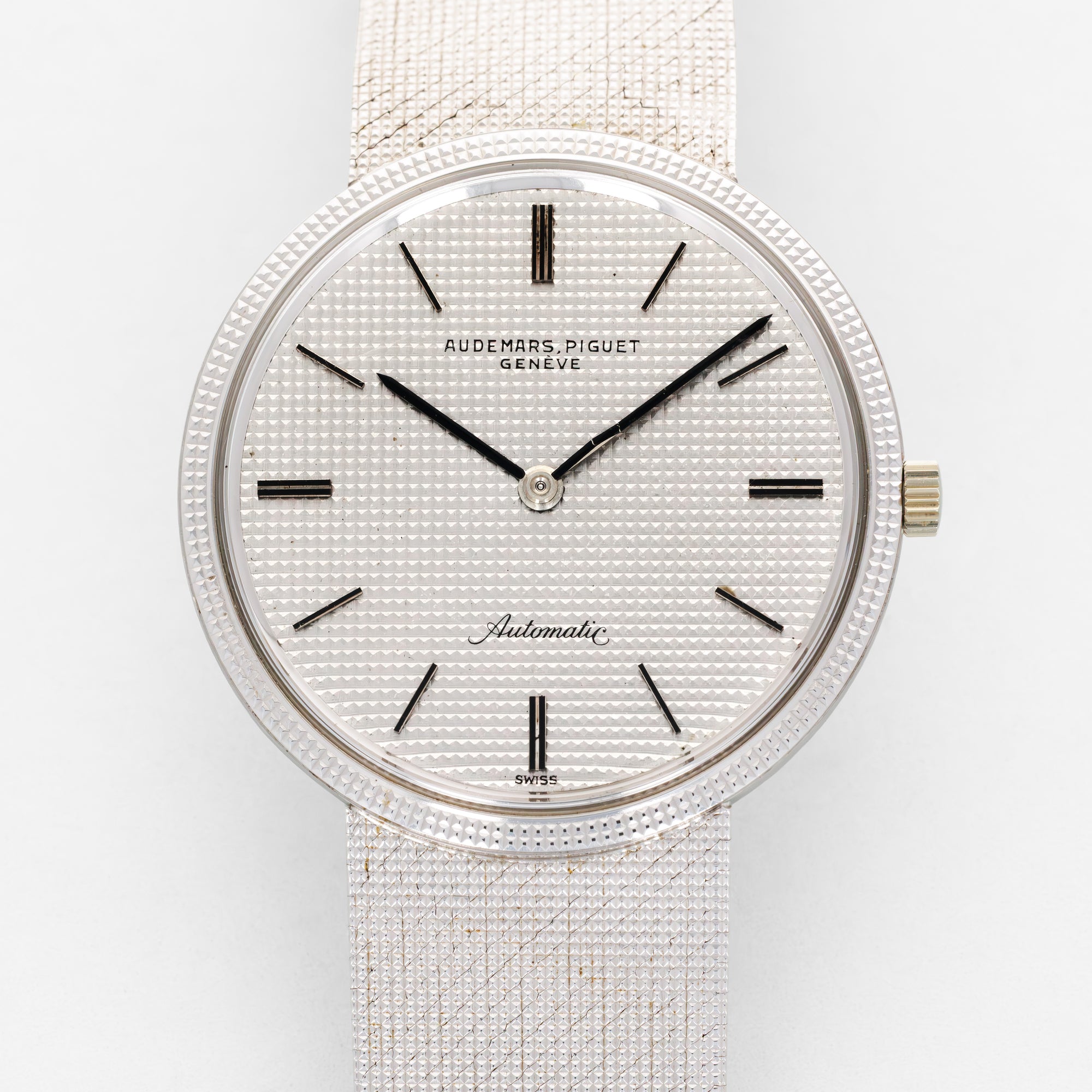 Audemars Piguet White Gold Round Automatic Bracelet Watch