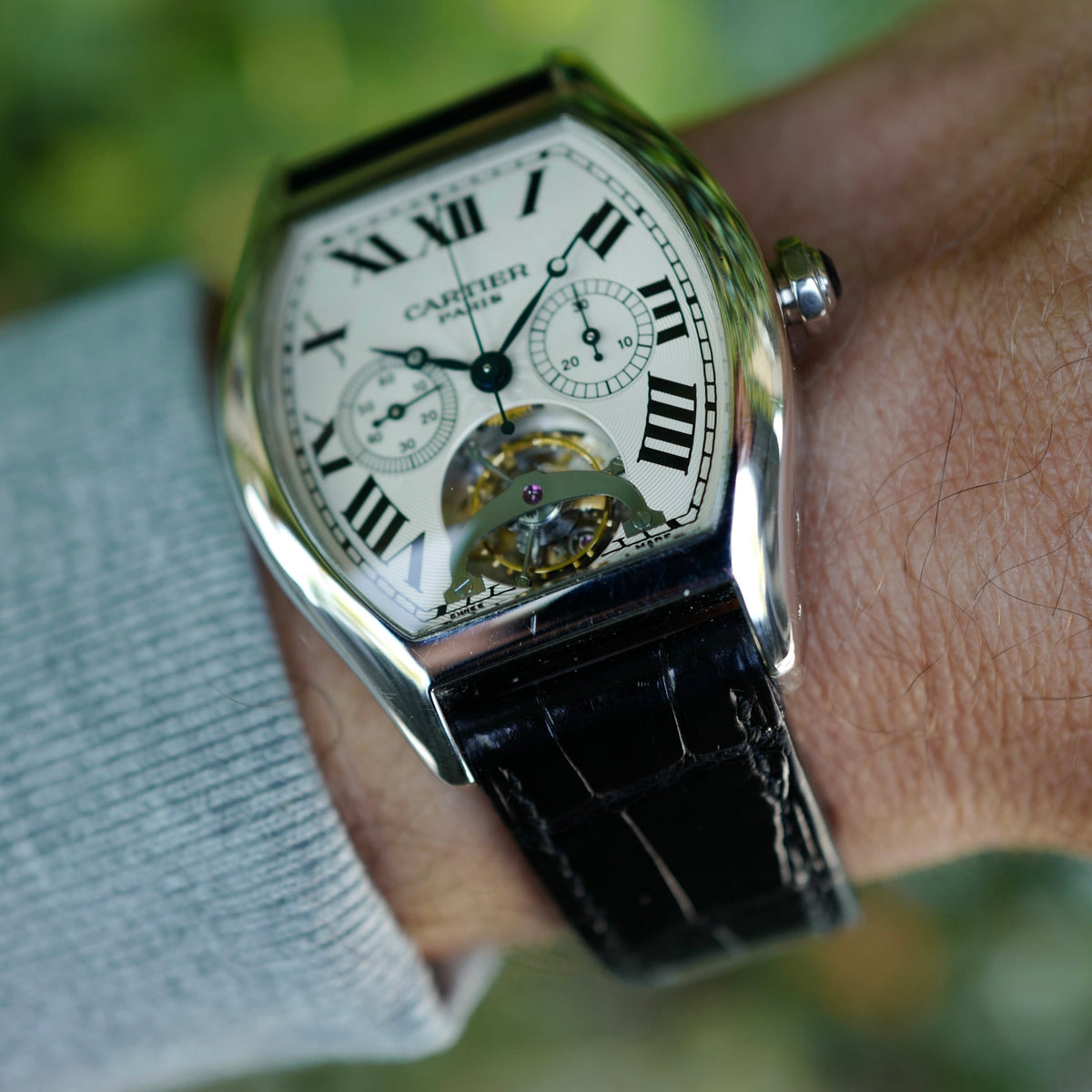 Cartier Platinum Tortue Tourbillon Chronograph Ref. W1545751