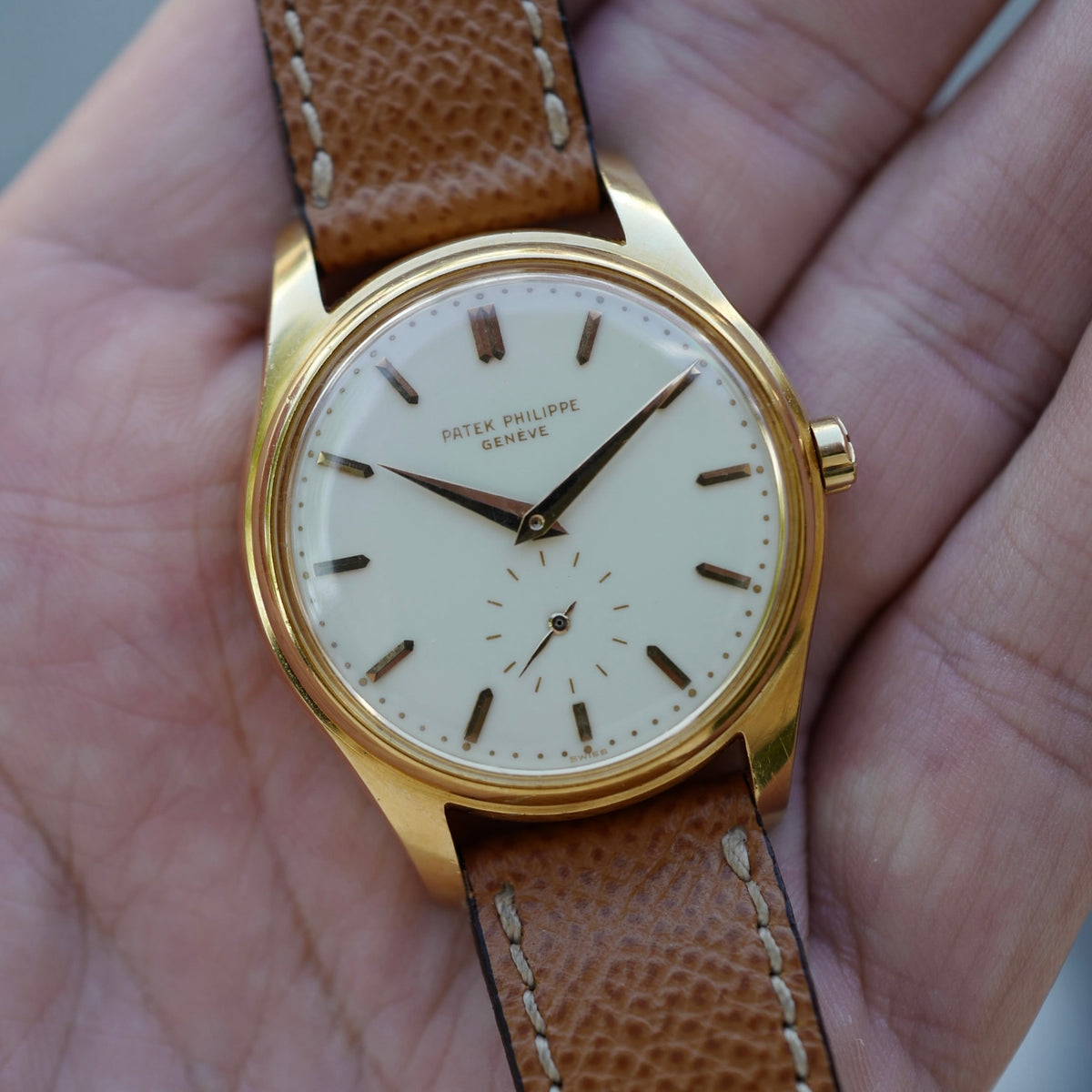 Patek Philippe Yellow Gold Enamel Dial Calatrava Watch Ref. 2526
