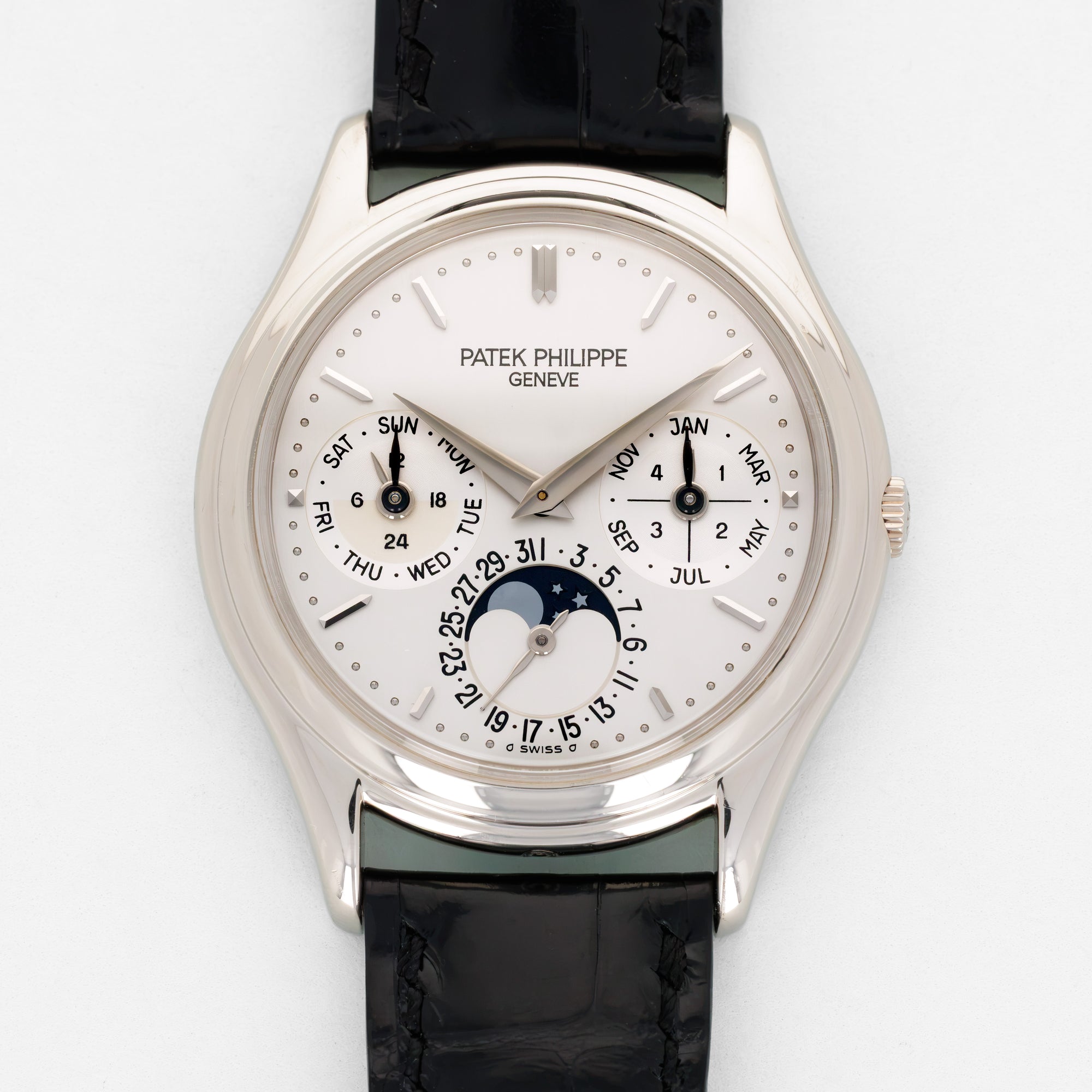 Patek Philippe White Gold Perpetual Calendar Watch Ref. 3940