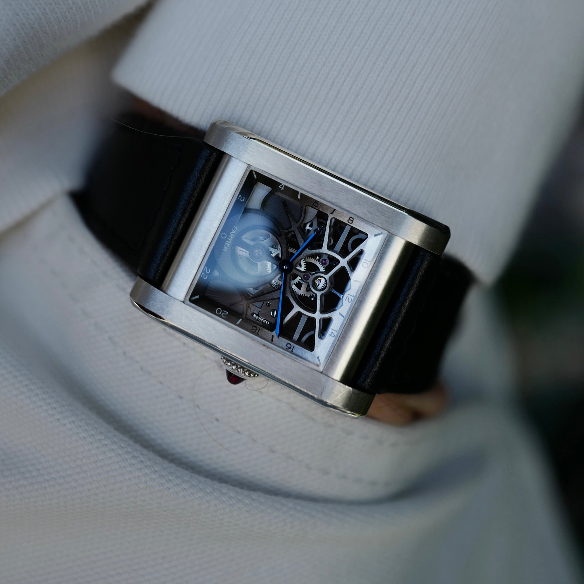 Cartier - Cartier Platinum Skeleton Tank Normale WHTA0020, Limited Edition of 50 Pieces - The Keystone Watches