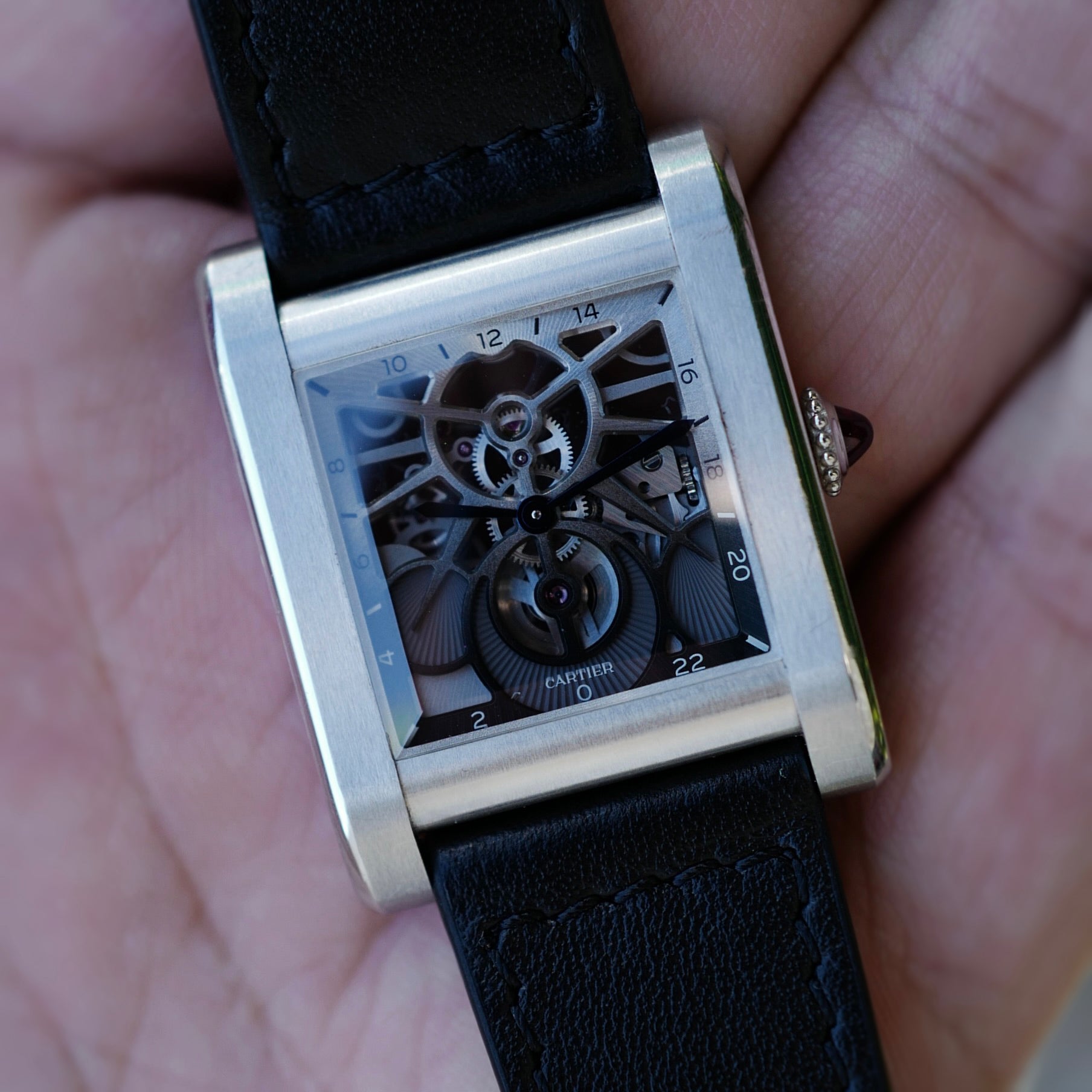 Cartier - Cartier Platinum Skeleton Tank Normale WHTA0020, Limited Edition of 50 Pieces - The Keystone Watches