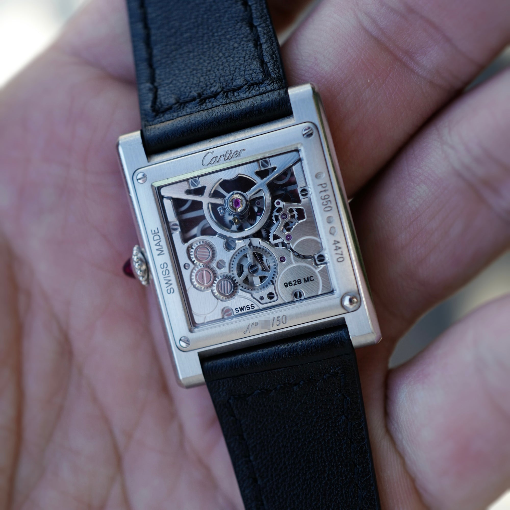 Cartier - Cartier Platinum Skeleton Tank Normale WHTA0020, Limited Edition of 50 Pieces - The Keystone Watches