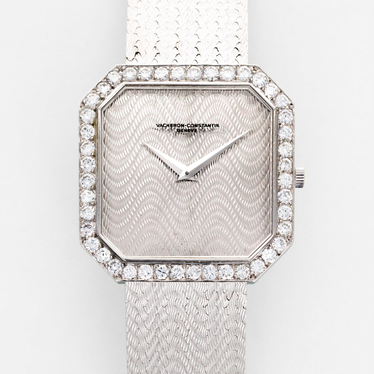 Vacheron Constantin White Gold Octagonal Bracelet Watch with Diamonds