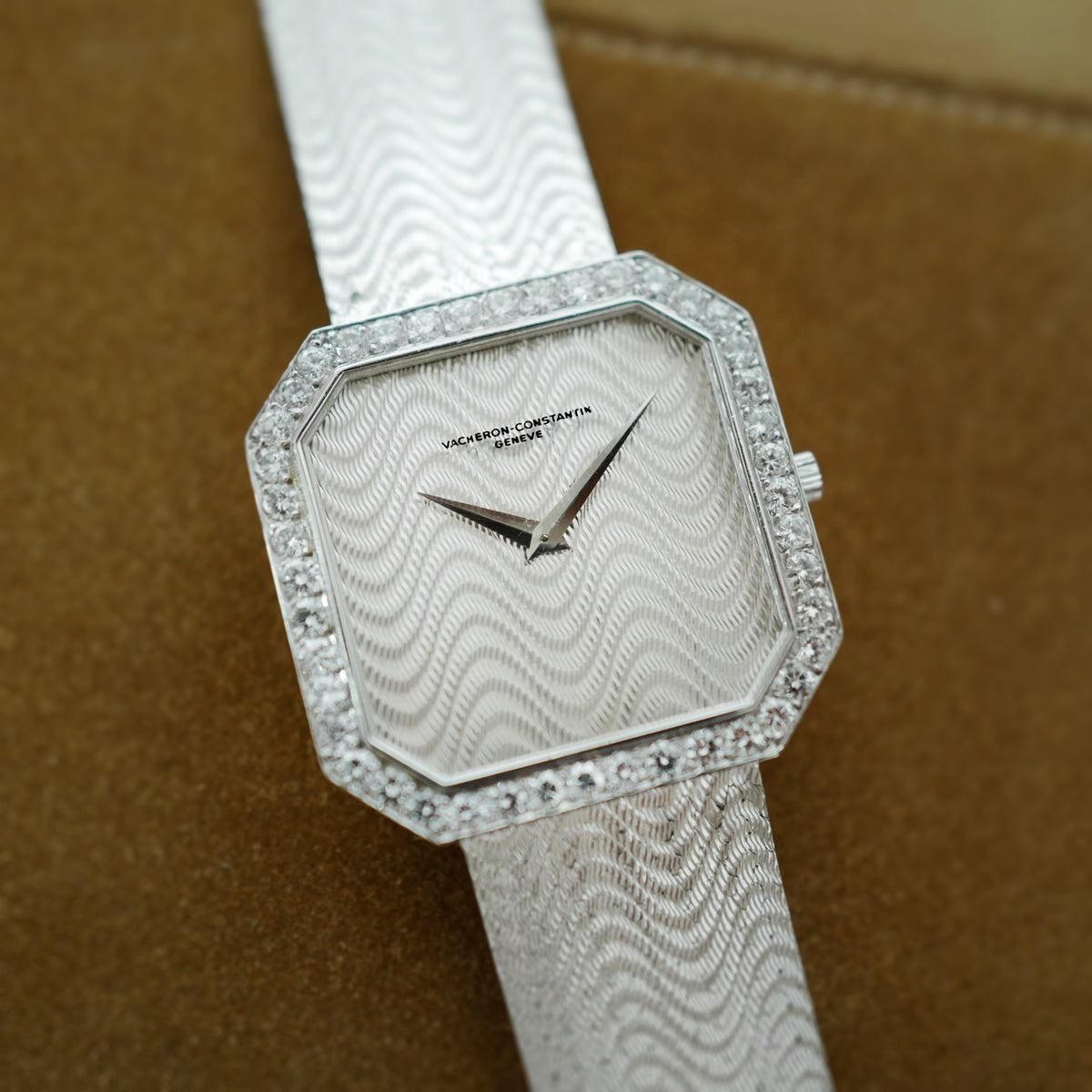 Vacheron Constantin White Gold Octagonal Bracelet Watch with Diamonds