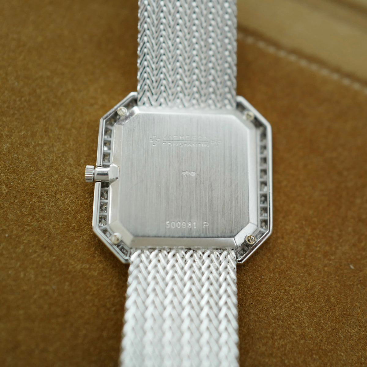 Vacheron Constantin White Gold Octagonal Bracelet Watch with Diamonds