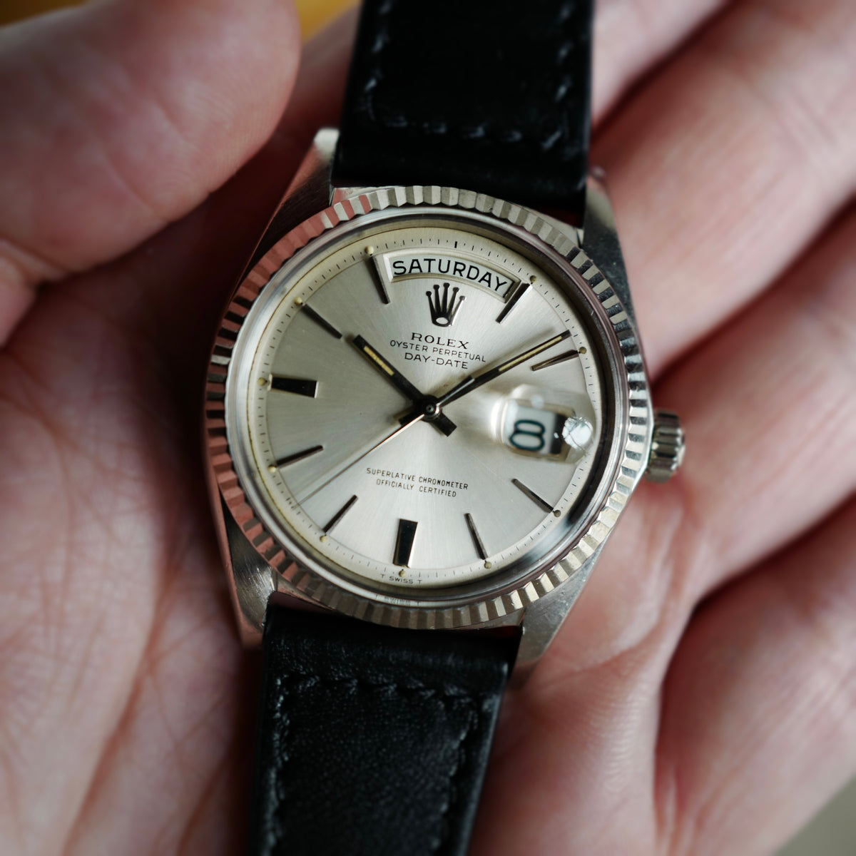 Rolex White Gold Oyster Perpetual Day-Date Ref. 1803 with Doorstop Dial (New Arrival)