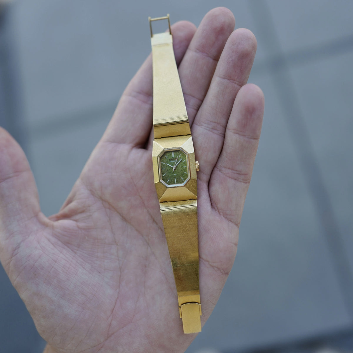 Seiko Yellow Gold Geometric Watch Ref. 03-3000