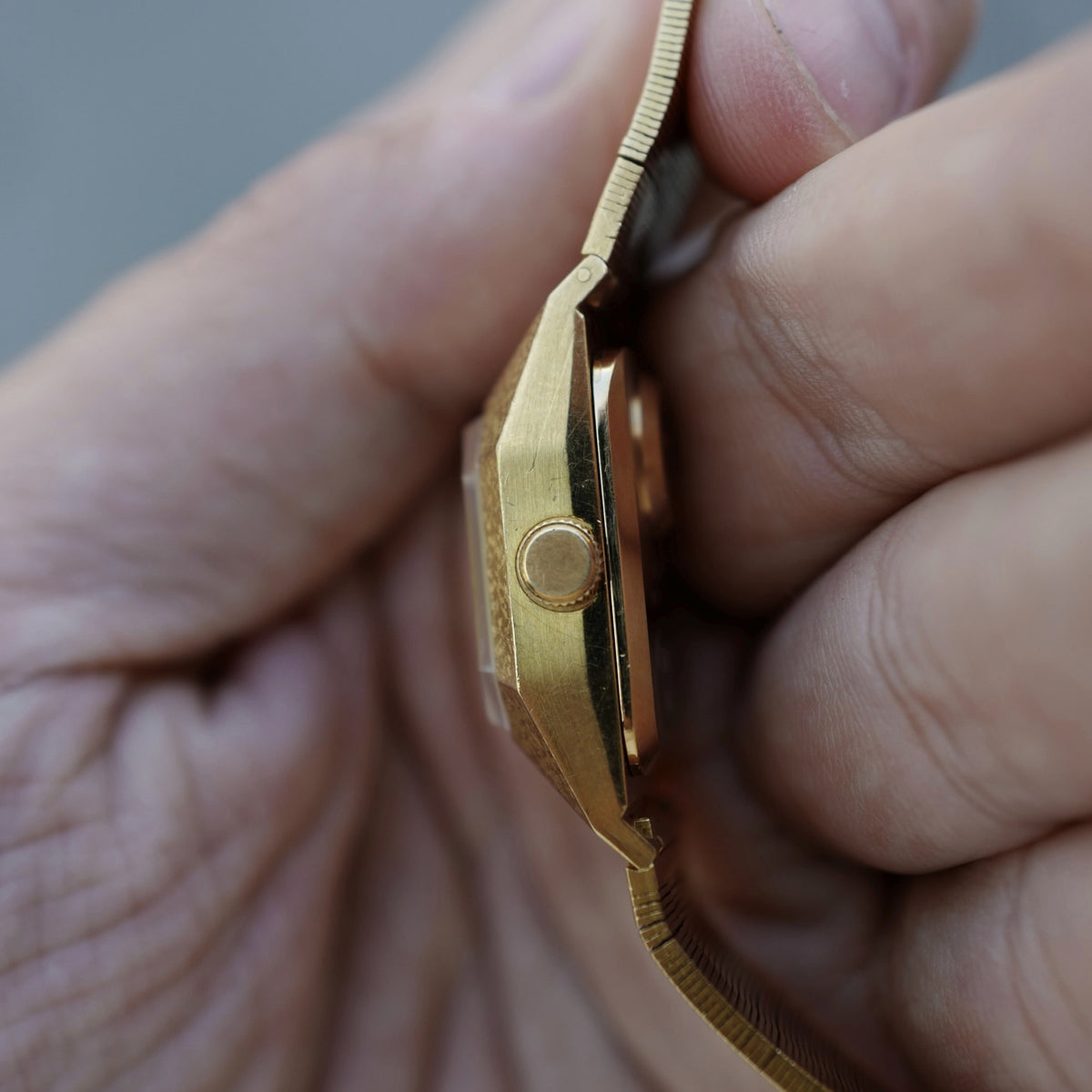 Seiko Yellow Gold Geometric Watch Ref. 03-3000