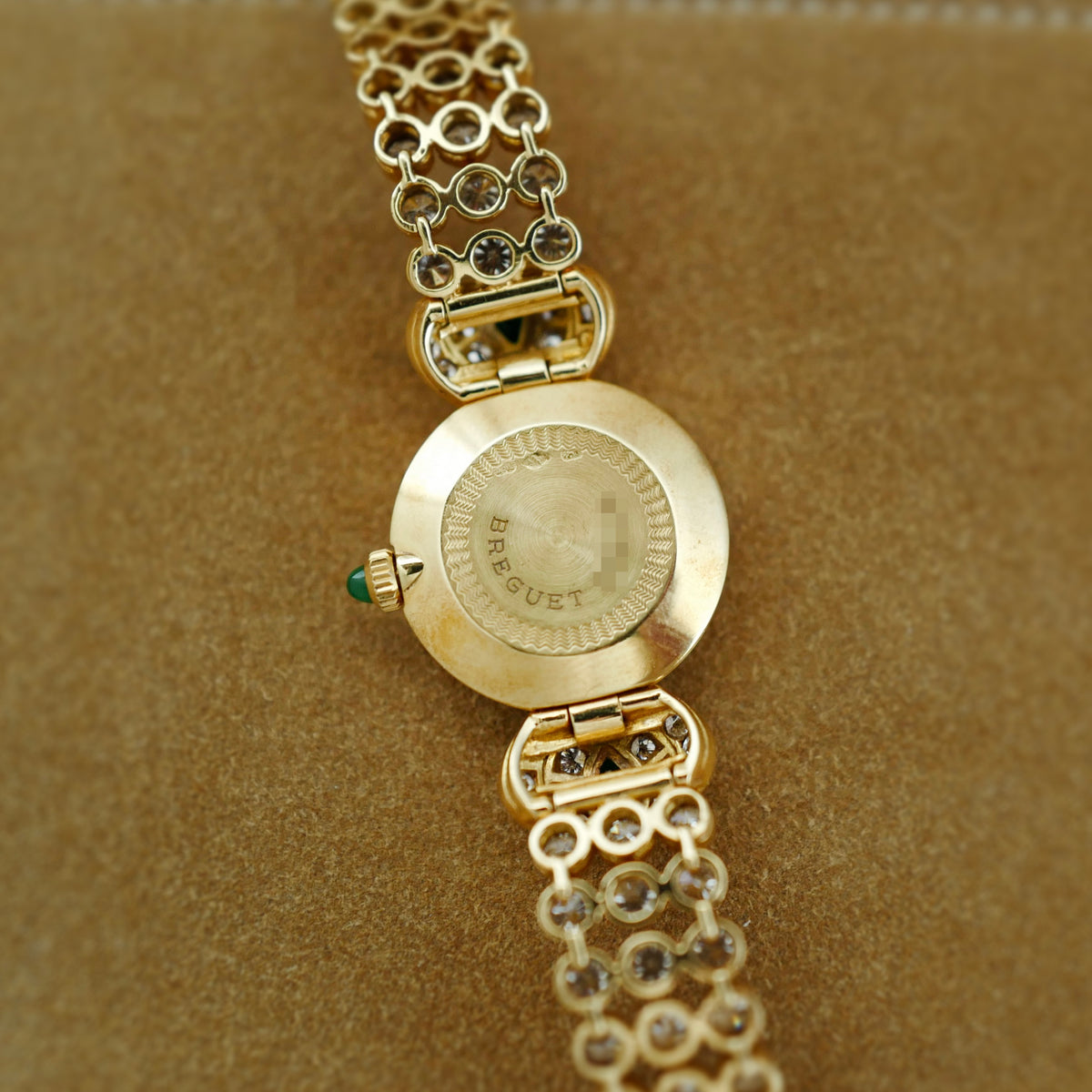 Breguet Yellow Gold Classique with Diamonds and Emeralds