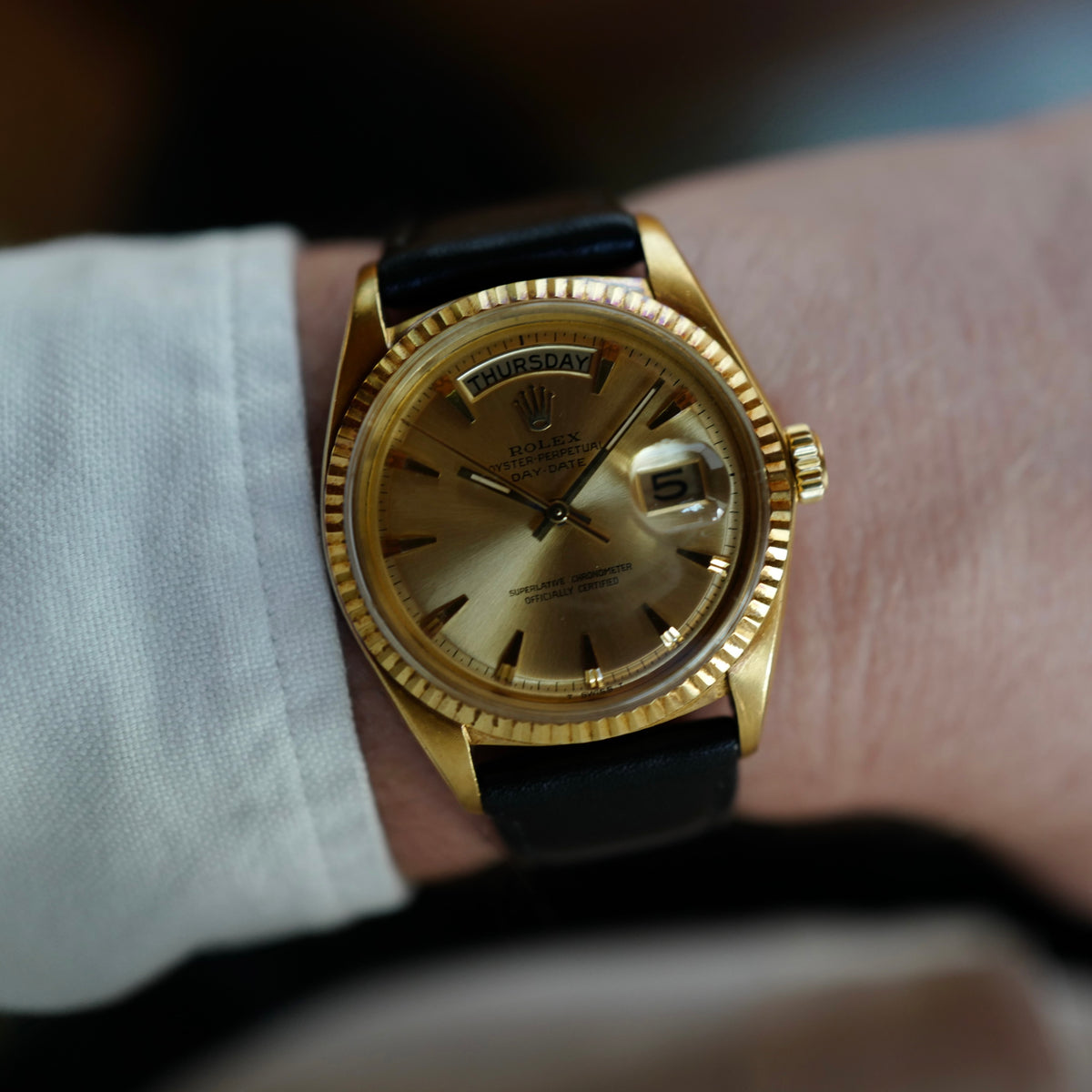 Rolex Yellow Gold Oyster Perpetual Day-Date Ref. 1803/8 with Claw Dial (New Arrival)