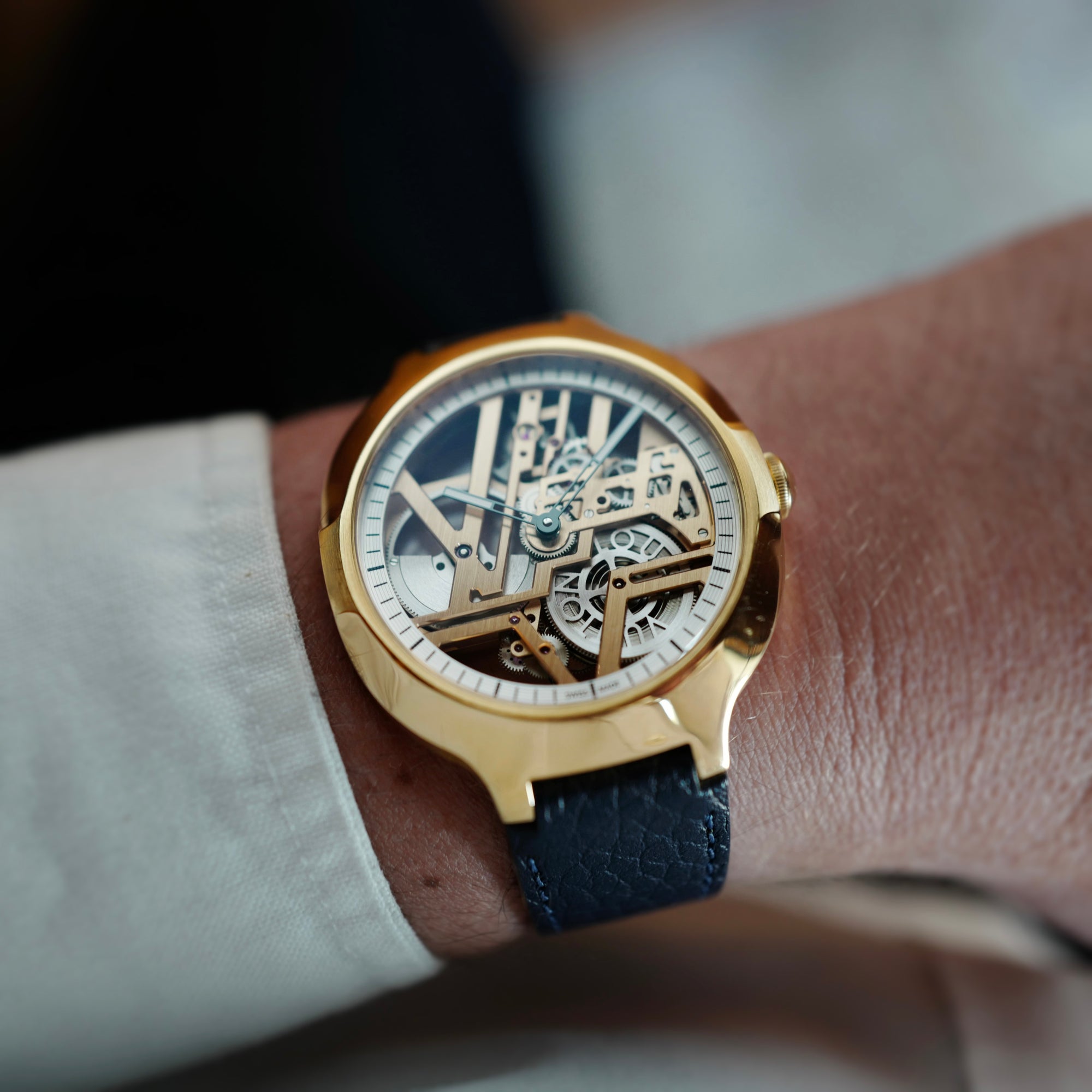 Louis Vuitton Voyager Skeleton Watch Ref. Q7EN0